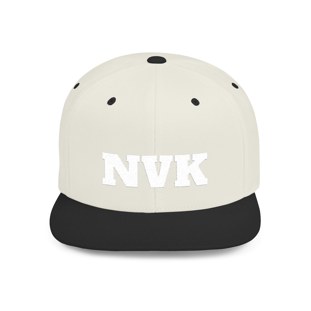 NVK FLAT BILL SNAPBACK™ — Bold Distressed Embroidered Logo