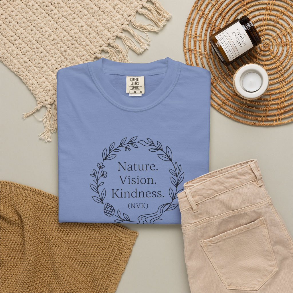 NVK NATURE VISION KINDNESS TEE™ — Floral Wreath Graphic