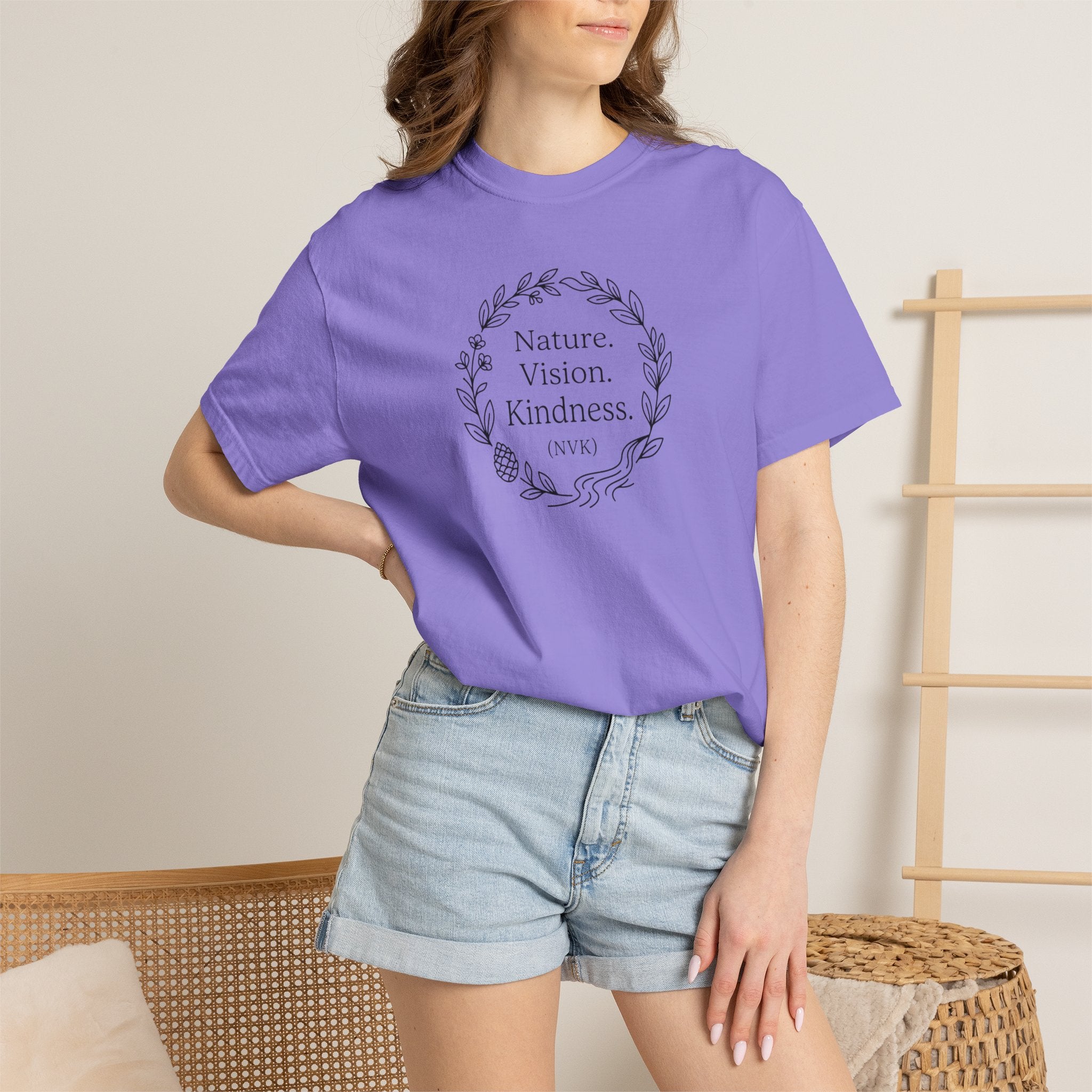 NVK NATURE VISION KINDNESS TEE™ — Floral Wreath Graphic