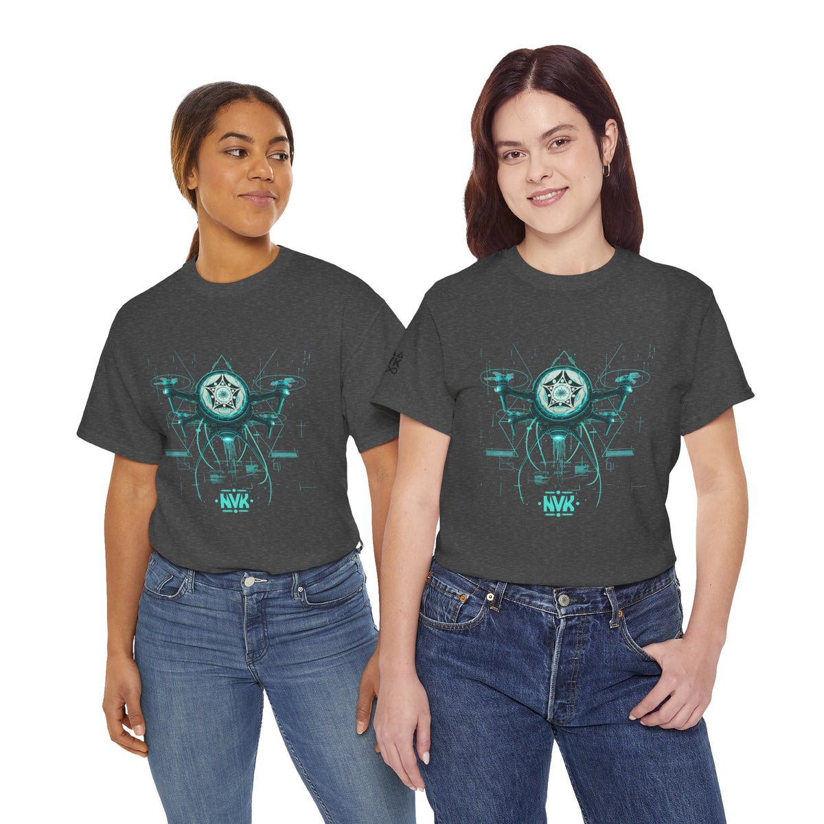 NVK ALIEN DRONE EMBLEM TEE™ — Futuristic Tech Graphic
