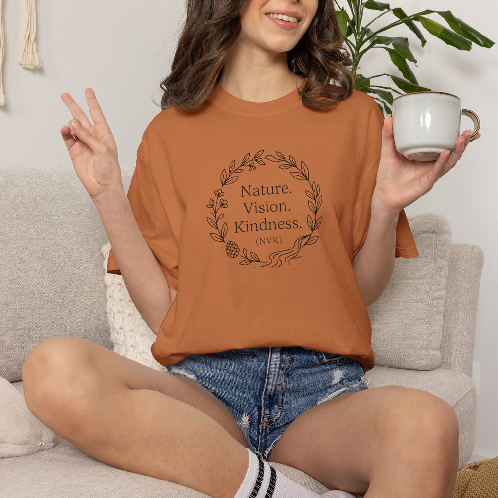 NVK NATURE VISION KINDNESS TEE™ — Floral Wreath Graphic