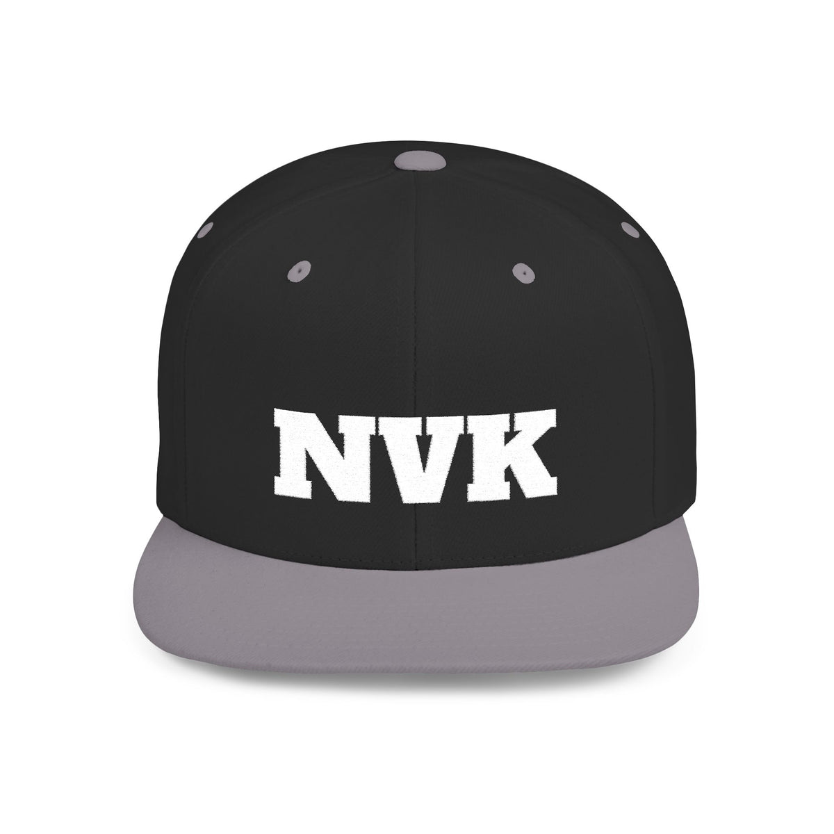 NVK FLAT BILL SNAPBACK™ — Bold Distressed Embroidered Logo