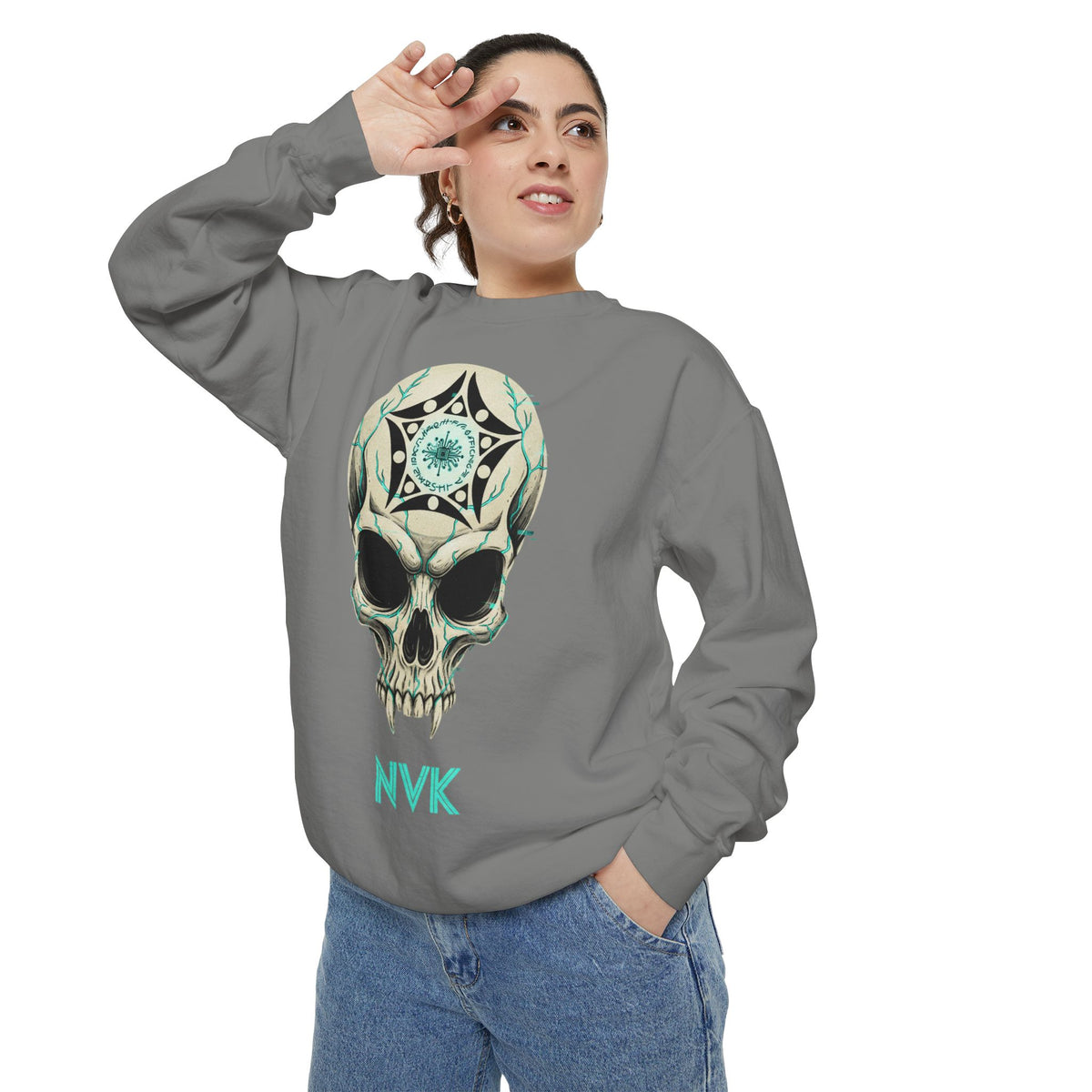 NVK BUGA SPHERE SKULL SWEATSHIRT™ — Graphic Crewneck