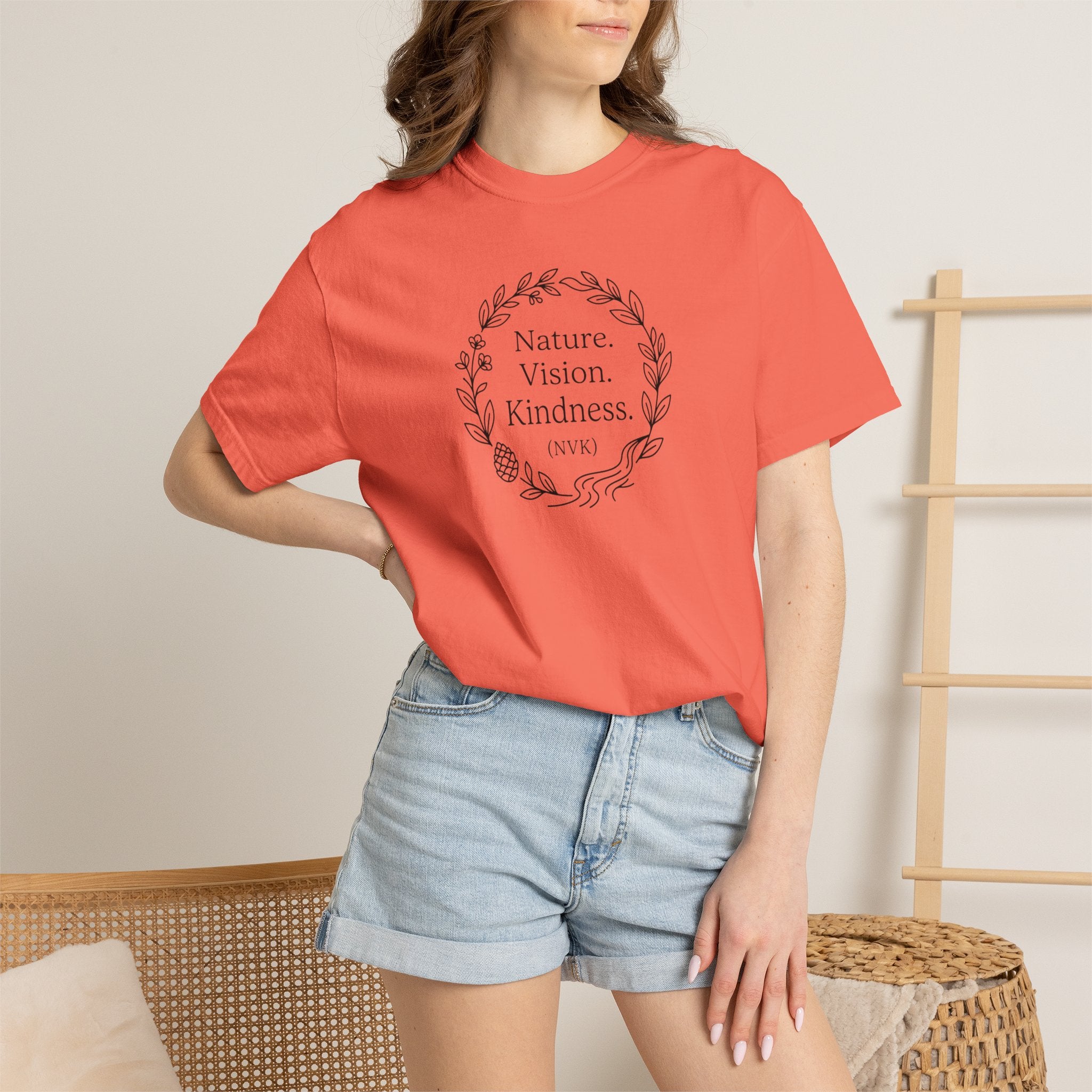 NVK NATURE VISION KINDNESS TEE™ — Floral Wreath Graphic