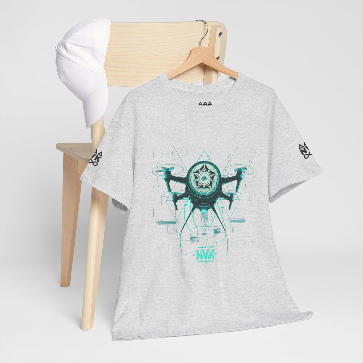 NVK ALIEN DRONE EMBLEM TEE™ — Futuristic Tech Graphic