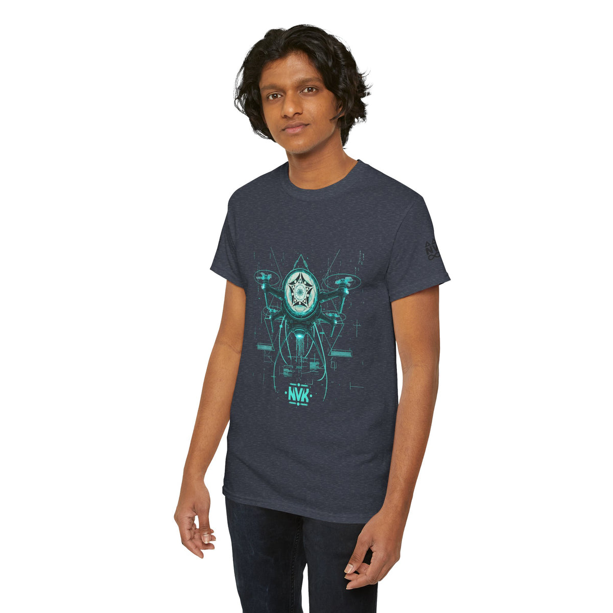 NVK ALIEN DRONE EMBLEM TEE™ — Futuristic Tech Graphic