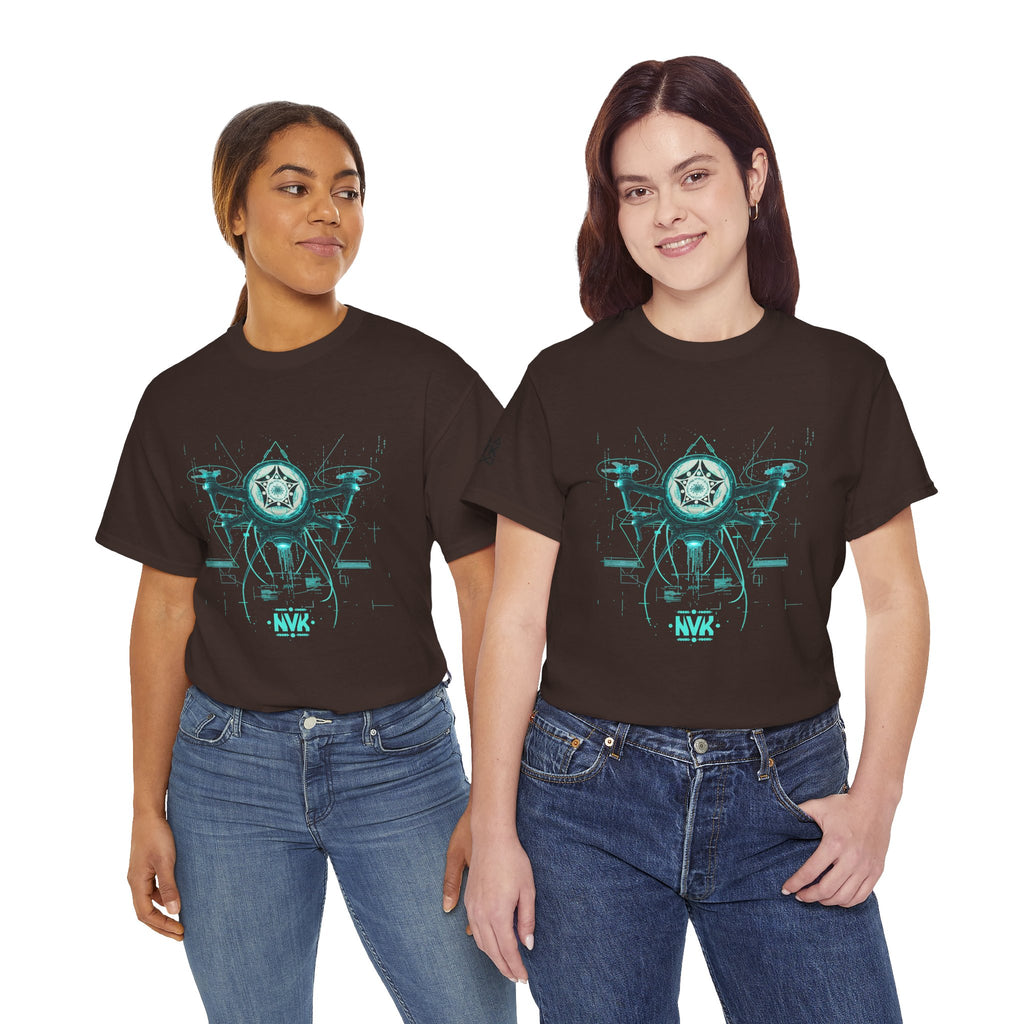 NVK ALIEN DRONE EMBLEM TEE™ — Futuristic Tech Graphic