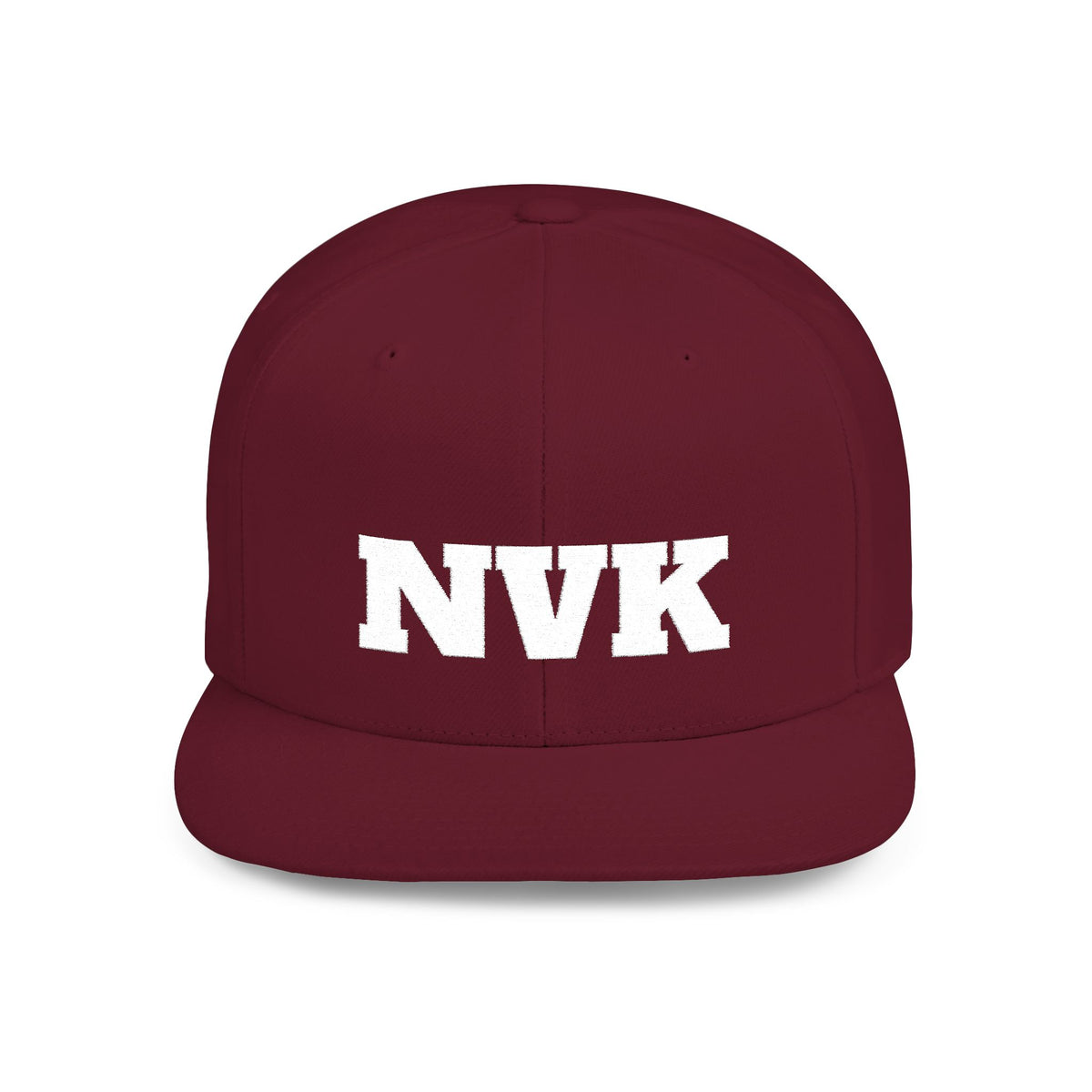 NVK FLAT BILL SNAPBACK™ — Bold Distressed Embroidered Logo