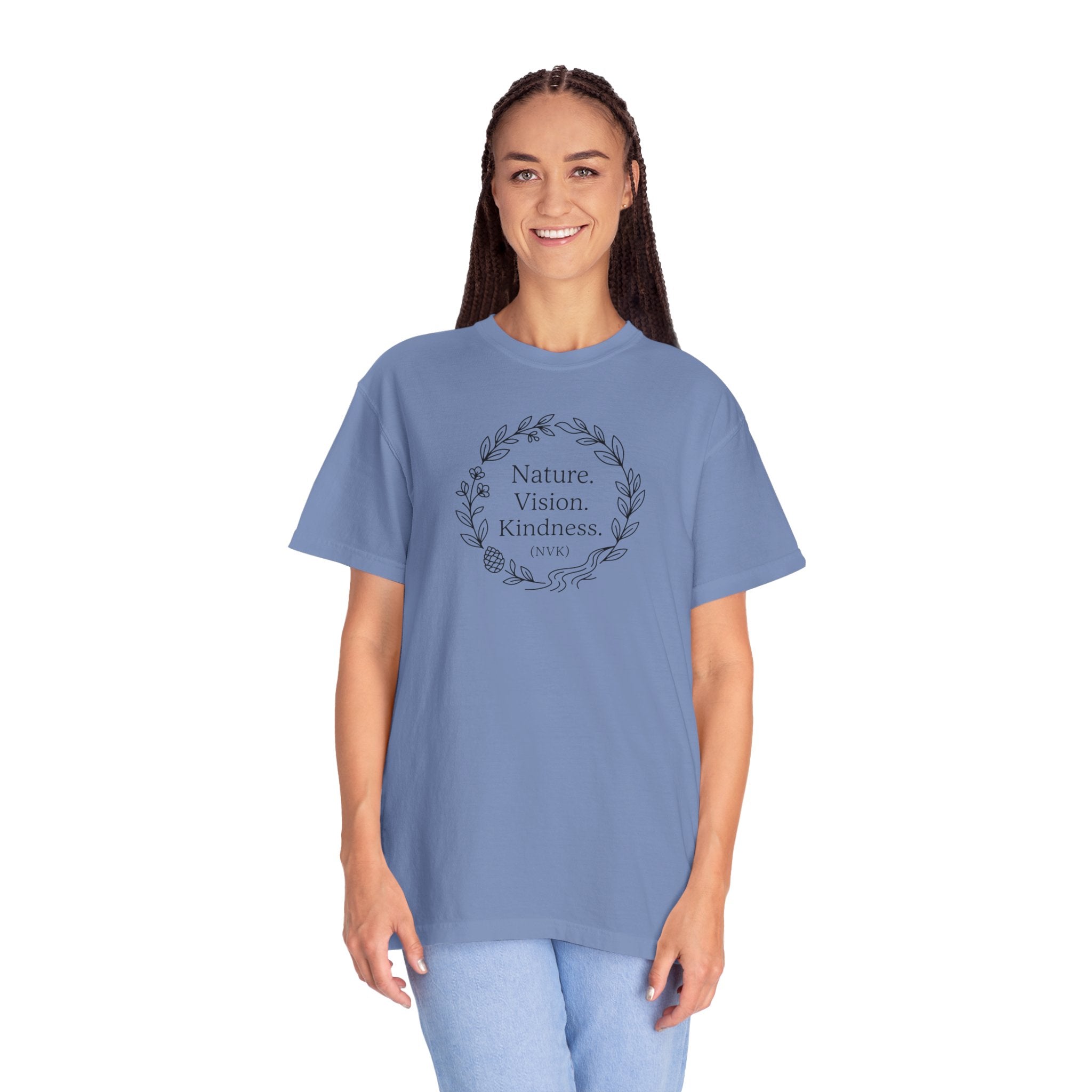 NVK NATURE VISION KINDNESS TEE™ — Floral Wreath Graphic