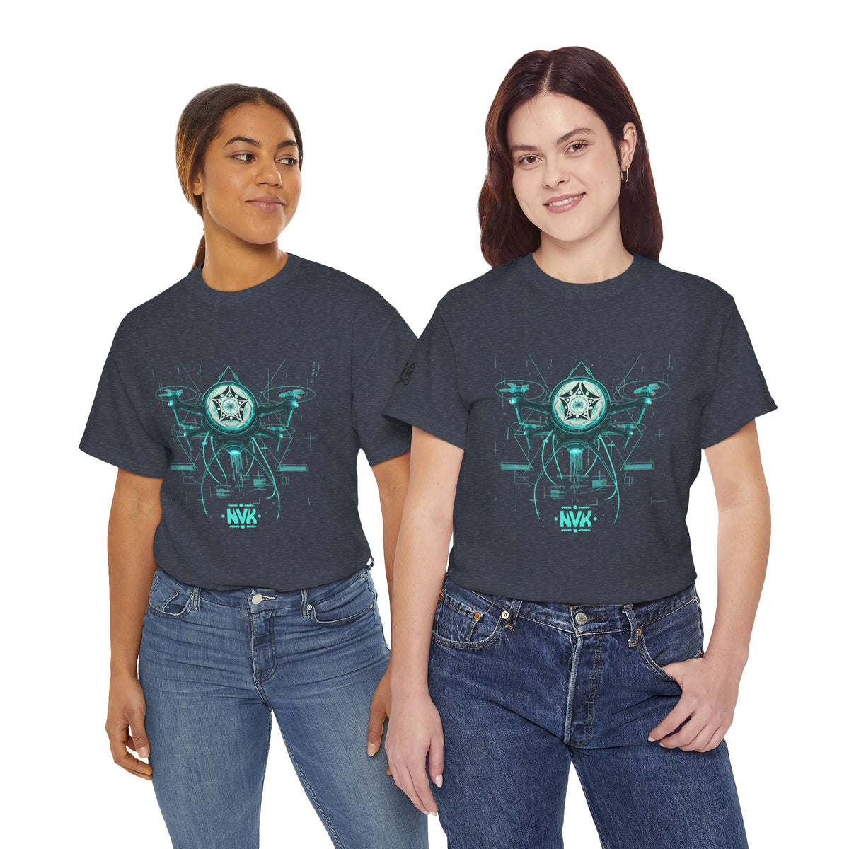 NVK ALIEN DRONE EMBLEM TEE™ — Futuristic Tech Graphic