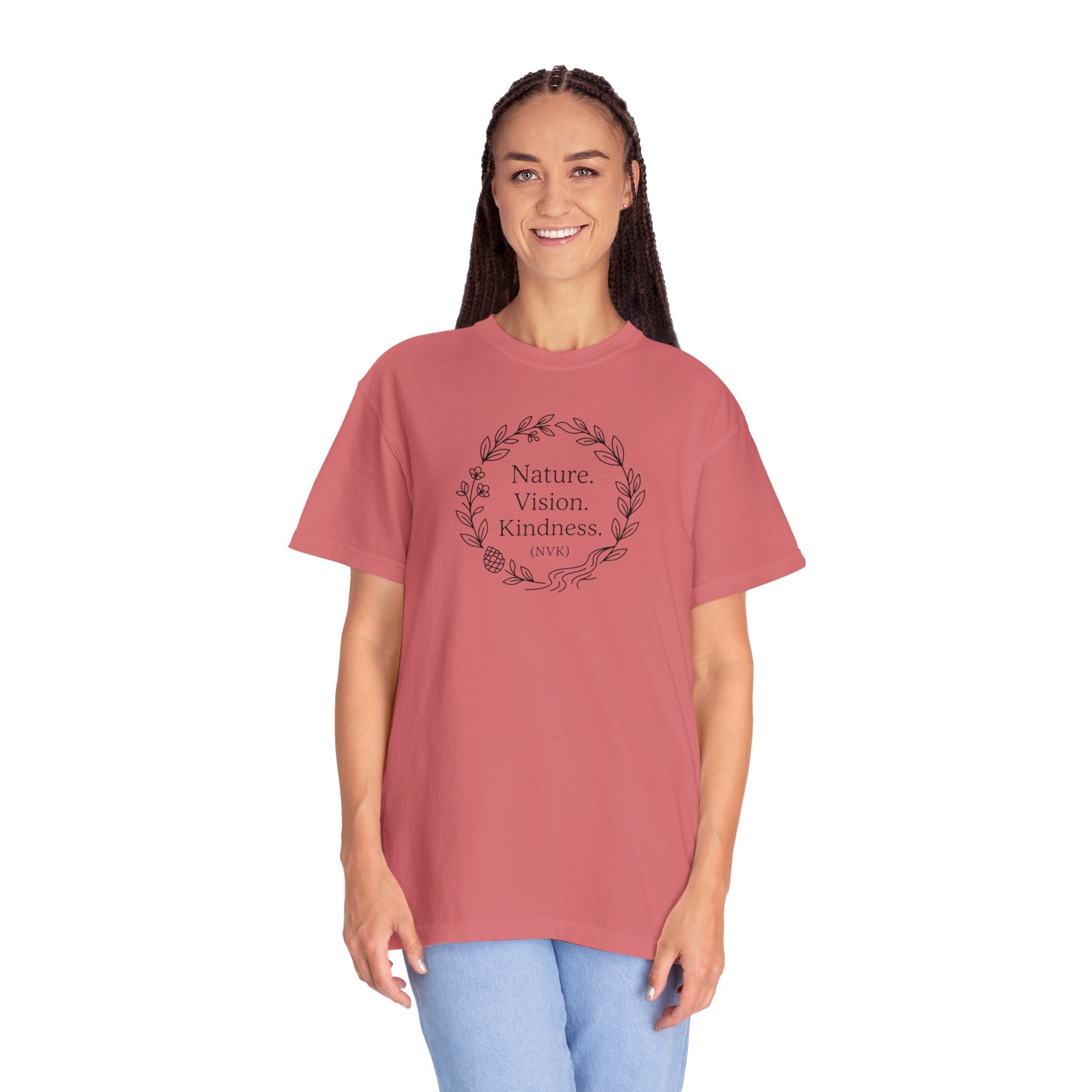 NVK NATURE VISION KINDNESS TEE™ — Floral Wreath Graphic