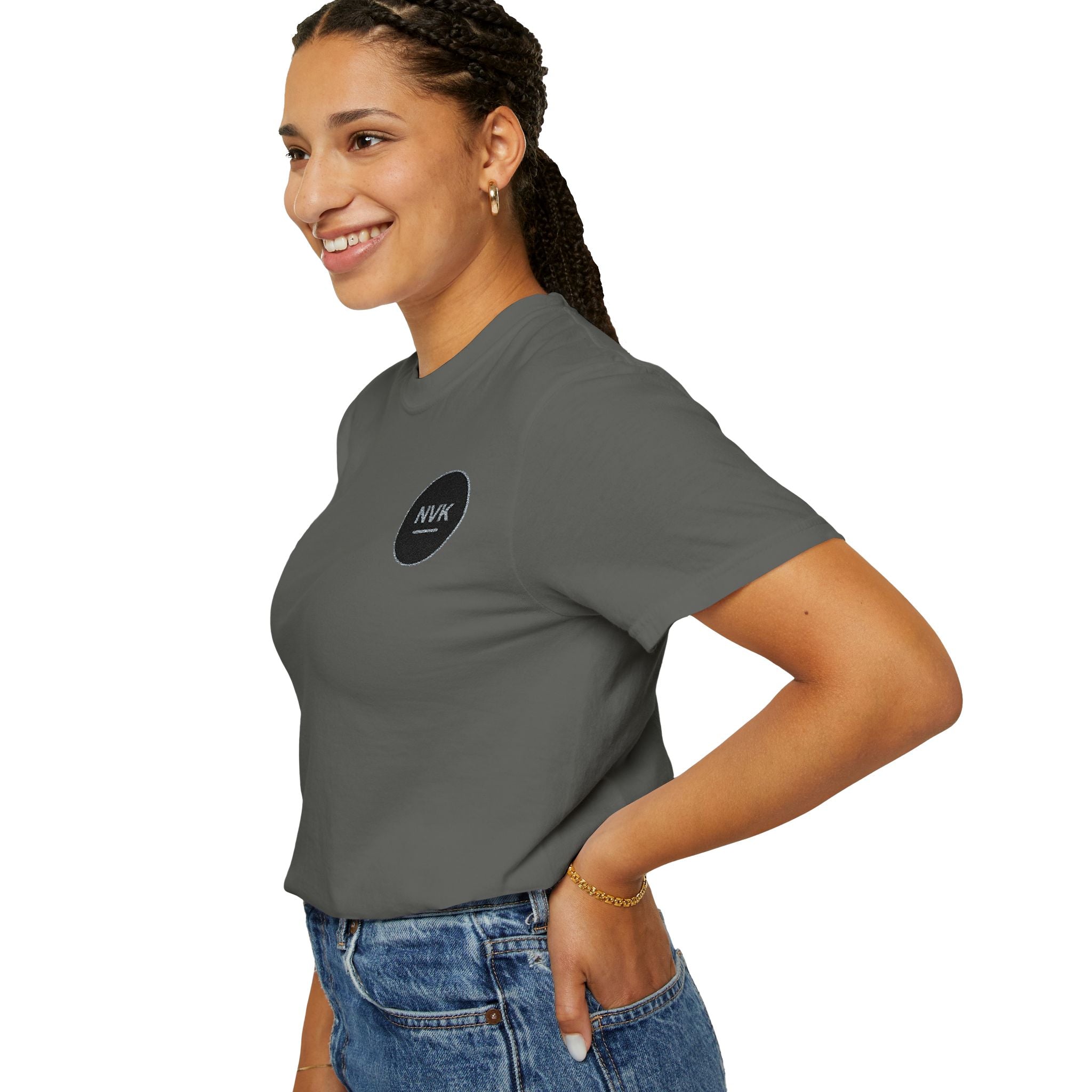 NVK MINIMAL LOGO TEE™ — Heavyweight Garment-Dyed Essential