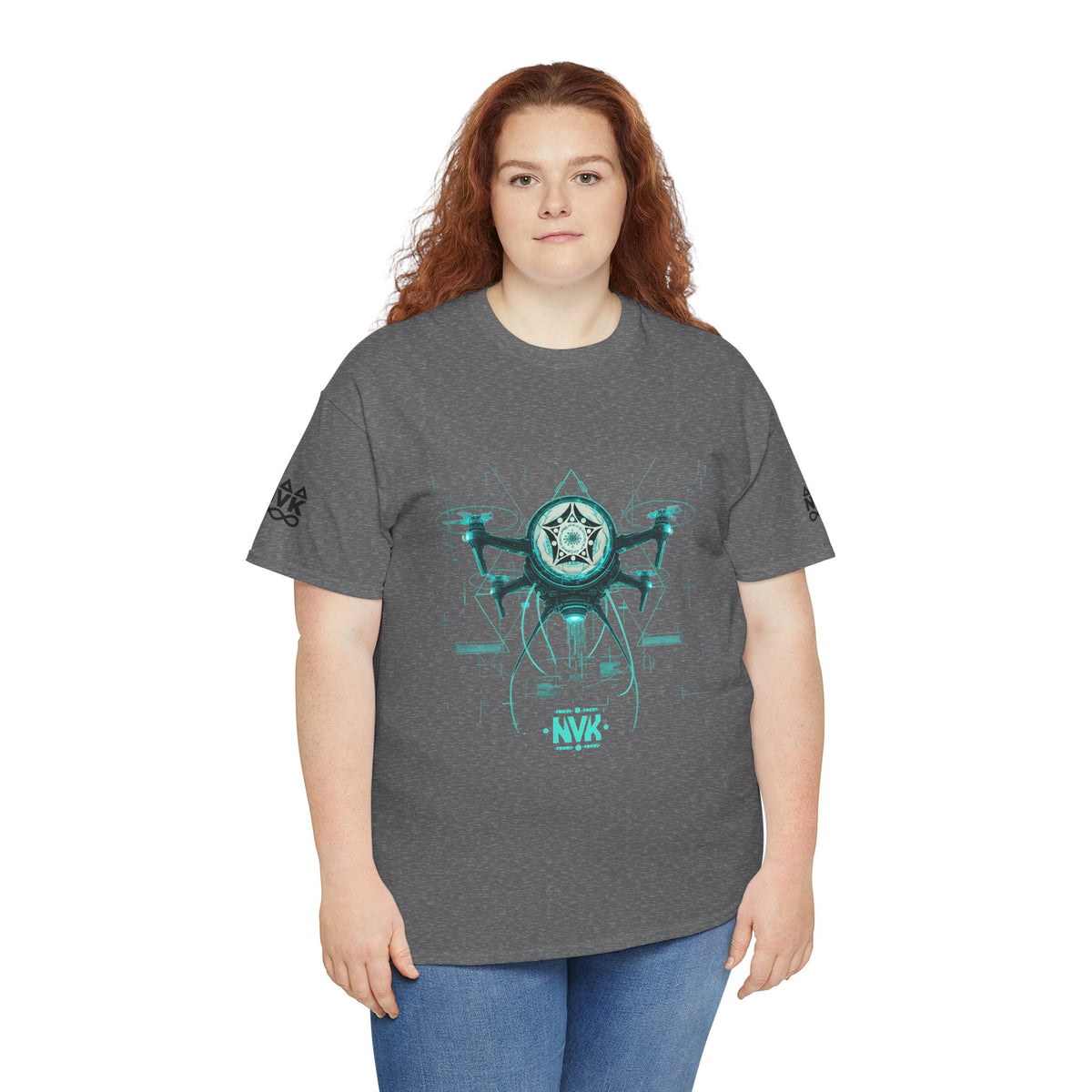 NVK ALIEN DRONE EMBLEM TEE™ — Futuristic Tech Graphic