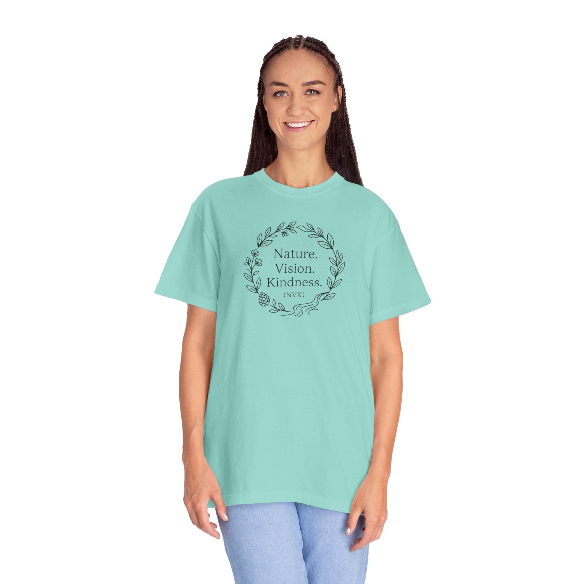 NVK NATURE VISION KINDNESS TEE™ — Floral Wreath Graphic