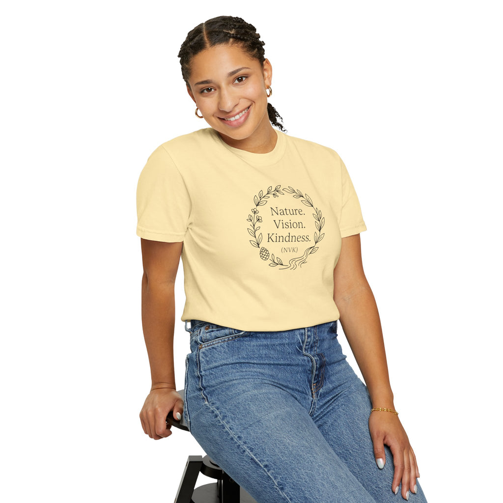 NVK NATURE VISION KINDNESS TEE™ — Floral Wreath Graphic