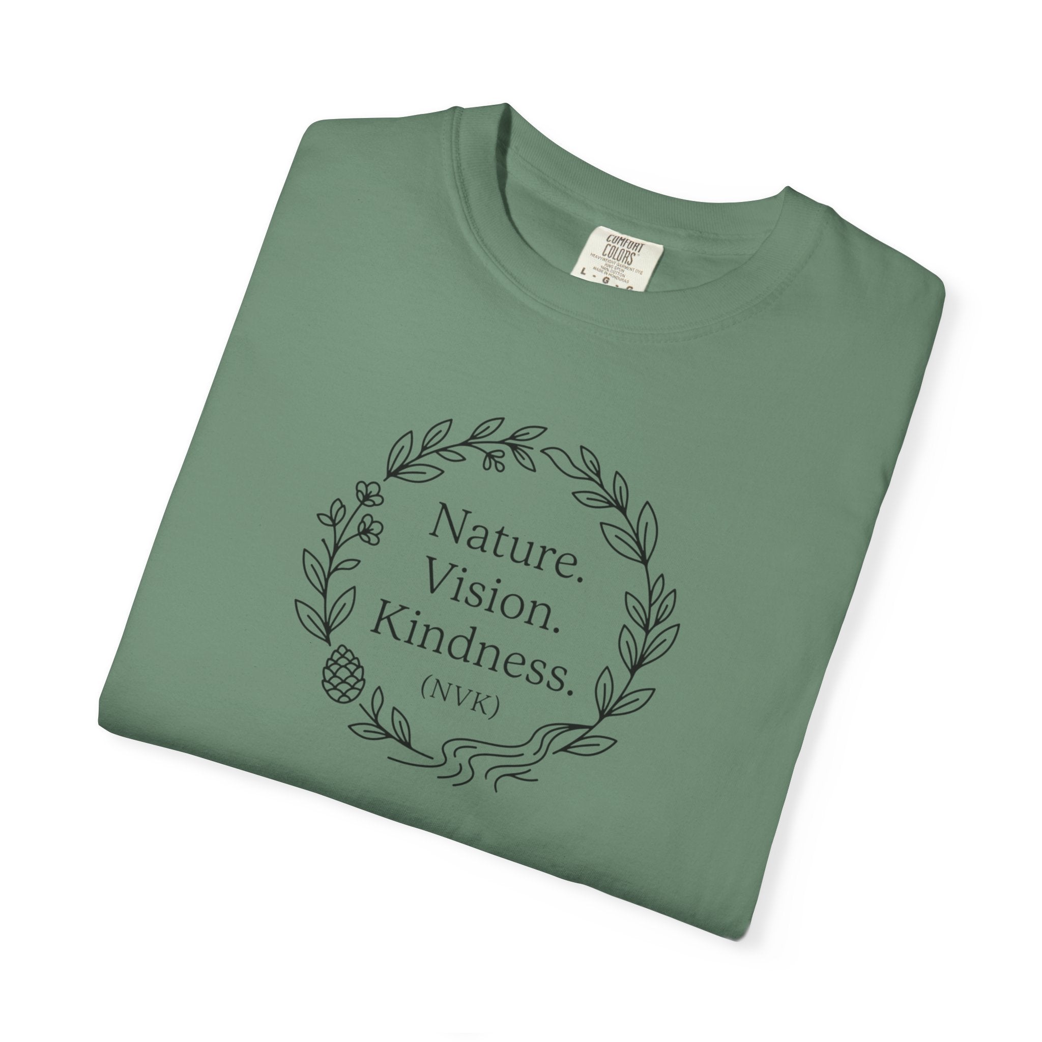 NVK NATURE VISION KINDNESS TEE™ — Floral Wreath Graphic