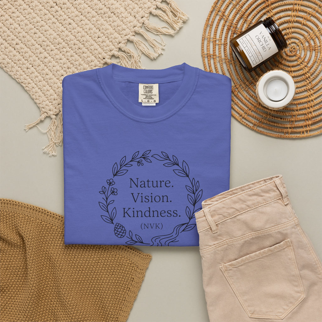 NVK NATURE VISION KINDNESS TEE™ — Floral Wreath Graphic