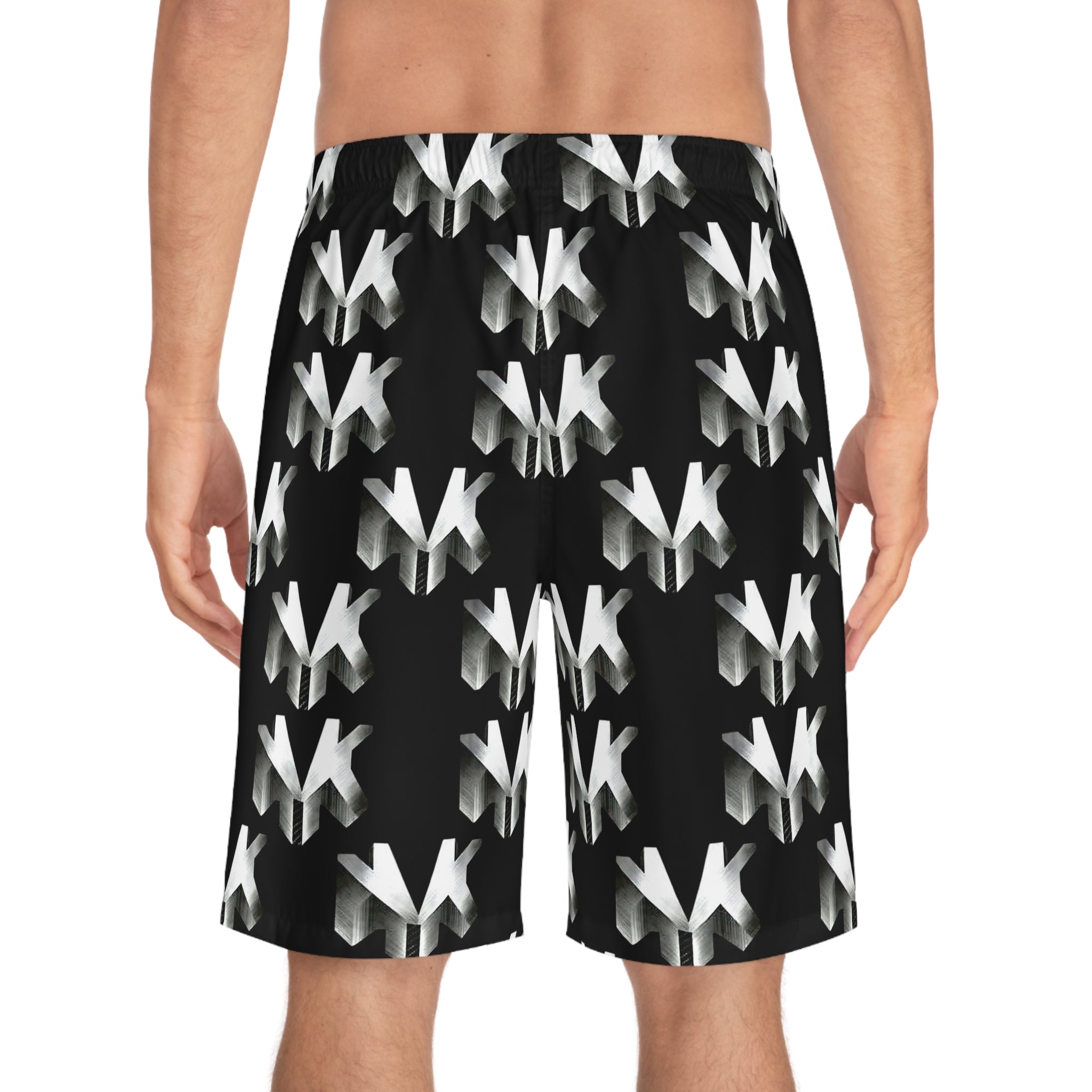 NVK GEOMETRIC BOARD SHORTS™ — Men's AOP Swim