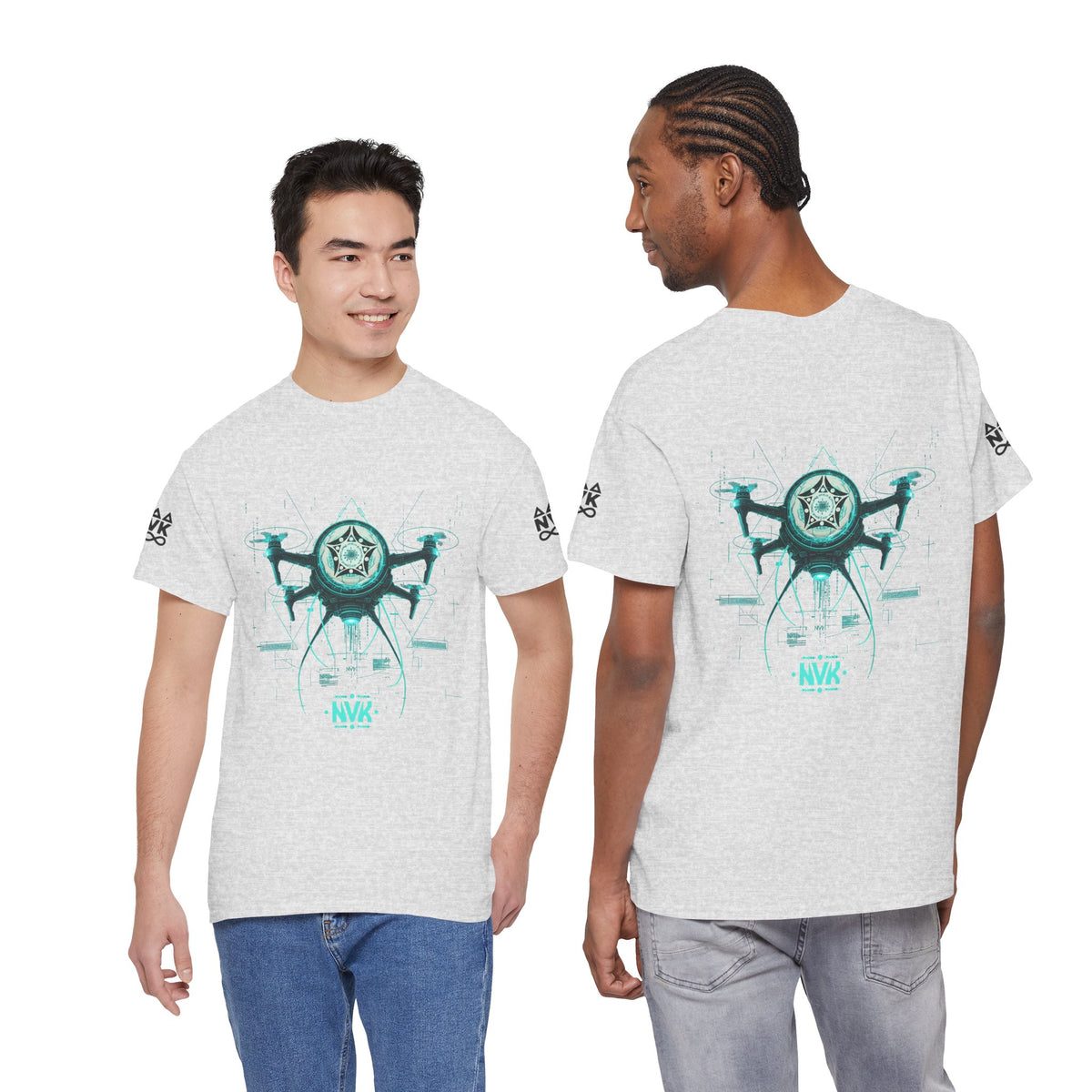 NVK ALIEN DRONE EMBLEM TEE™ — Futuristic Tech Graphic