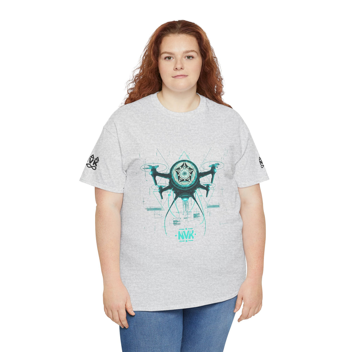 NVK ALIEN DRONE EMBLEM TEE™ — Futuristic Tech Graphic