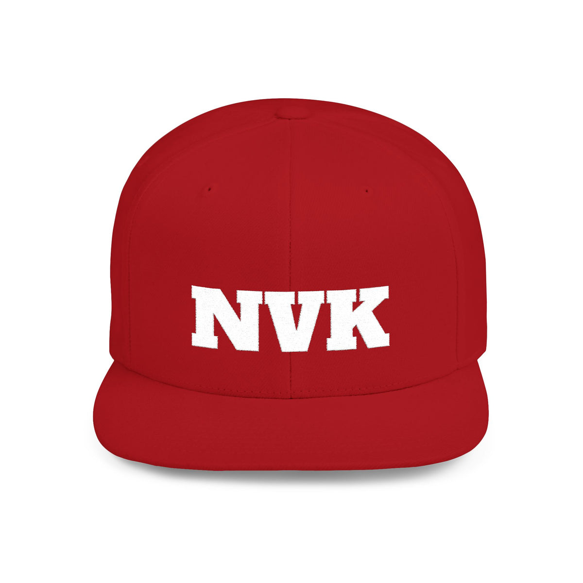 NVK FLAT BILL SNAPBACK™ — Bold Distressed Embroidered Logo