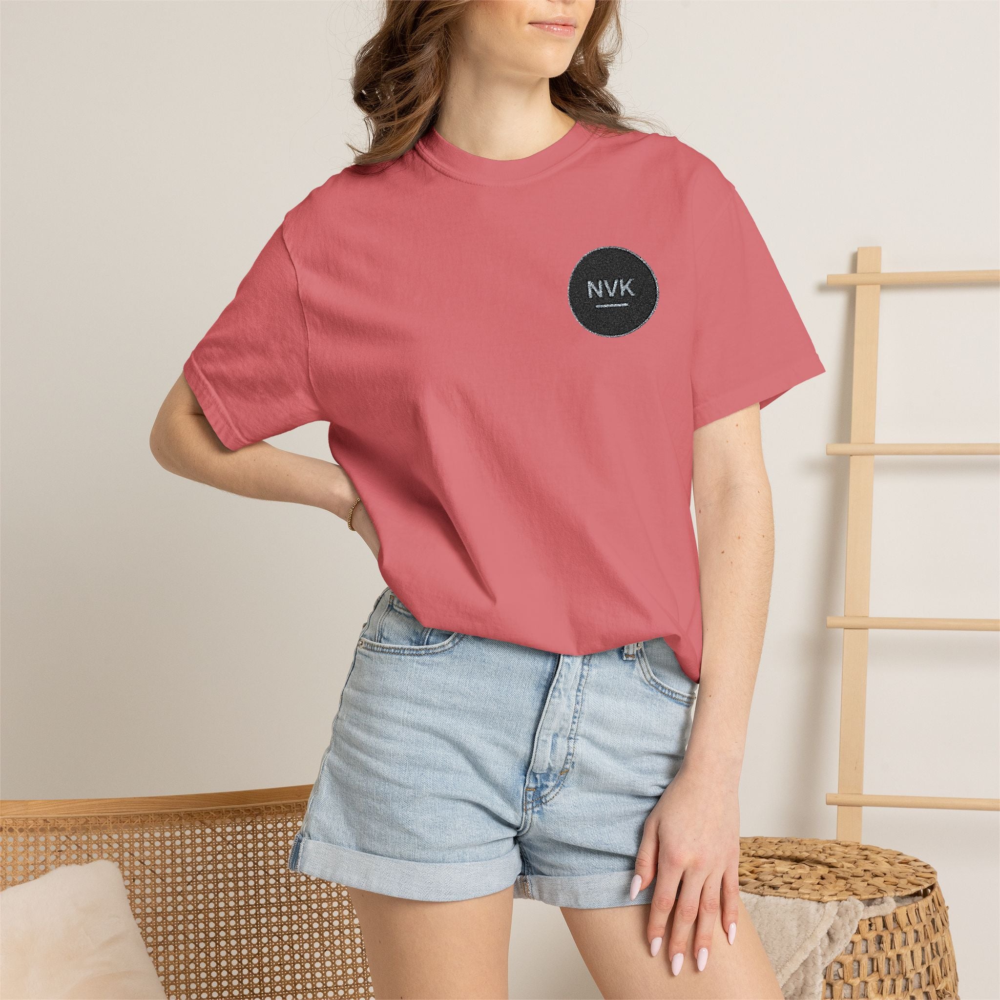NVK MINIMAL LOGO TEE™ — Heavyweight Garment-Dyed Essential