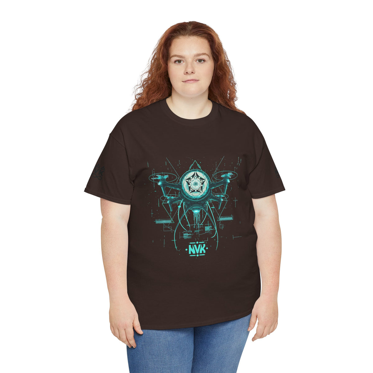 NVK ALIEN DRONE EMBLEM TEE™ — Futuristic Tech Graphic