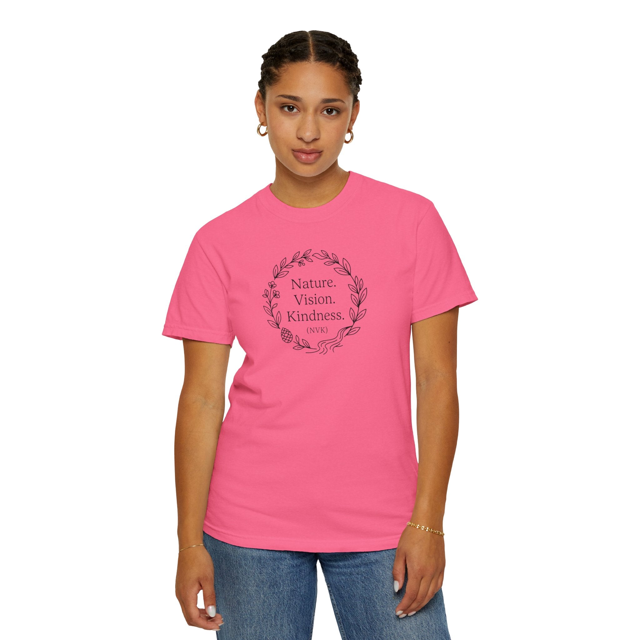 NVK NATURE VISION KINDNESS TEE™ — Floral Wreath Graphic