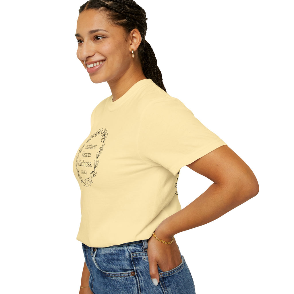 NVK NATURE VISION KINDNESS TEE™ — Floral Wreath Graphic