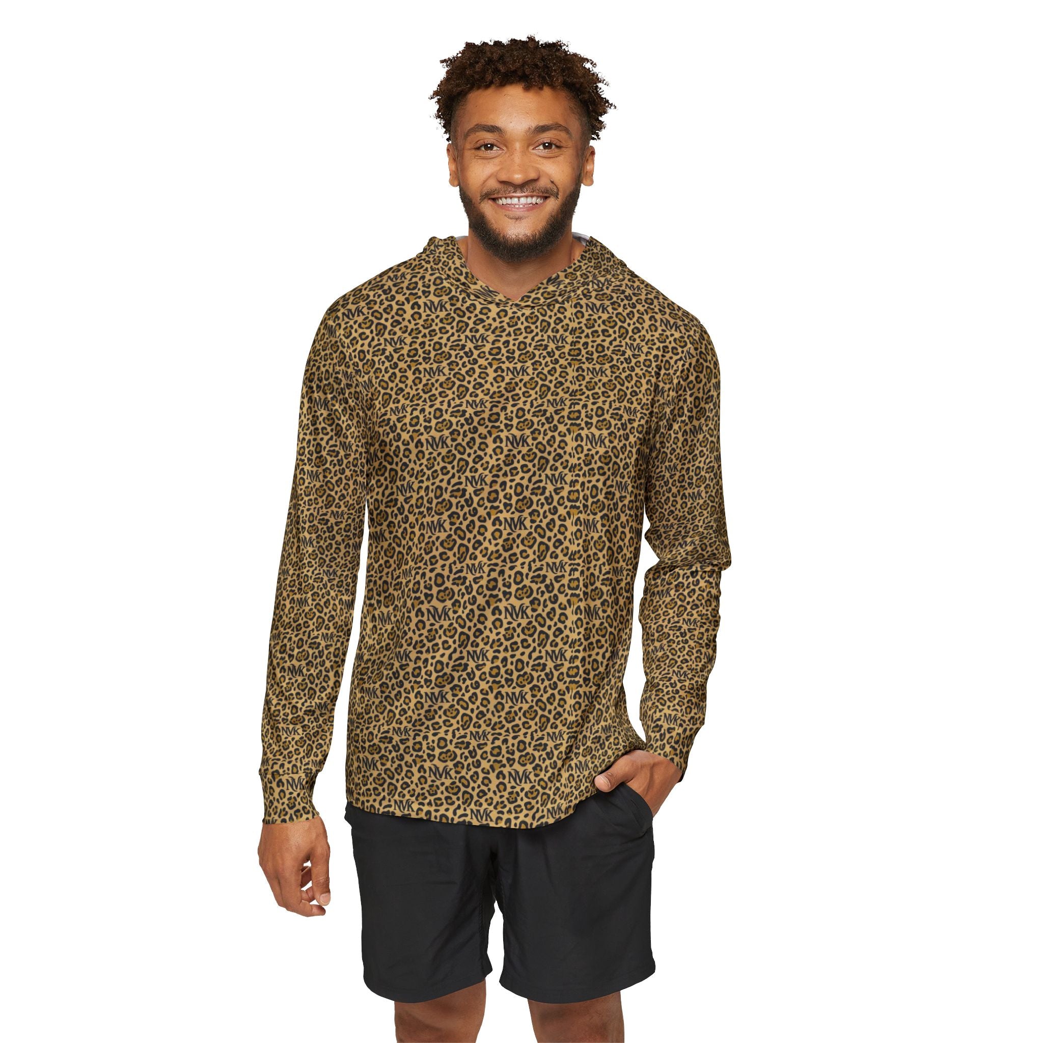NVK LEOPARD WARMUP HOODIE™ — Men's AOP Athletic Pullover