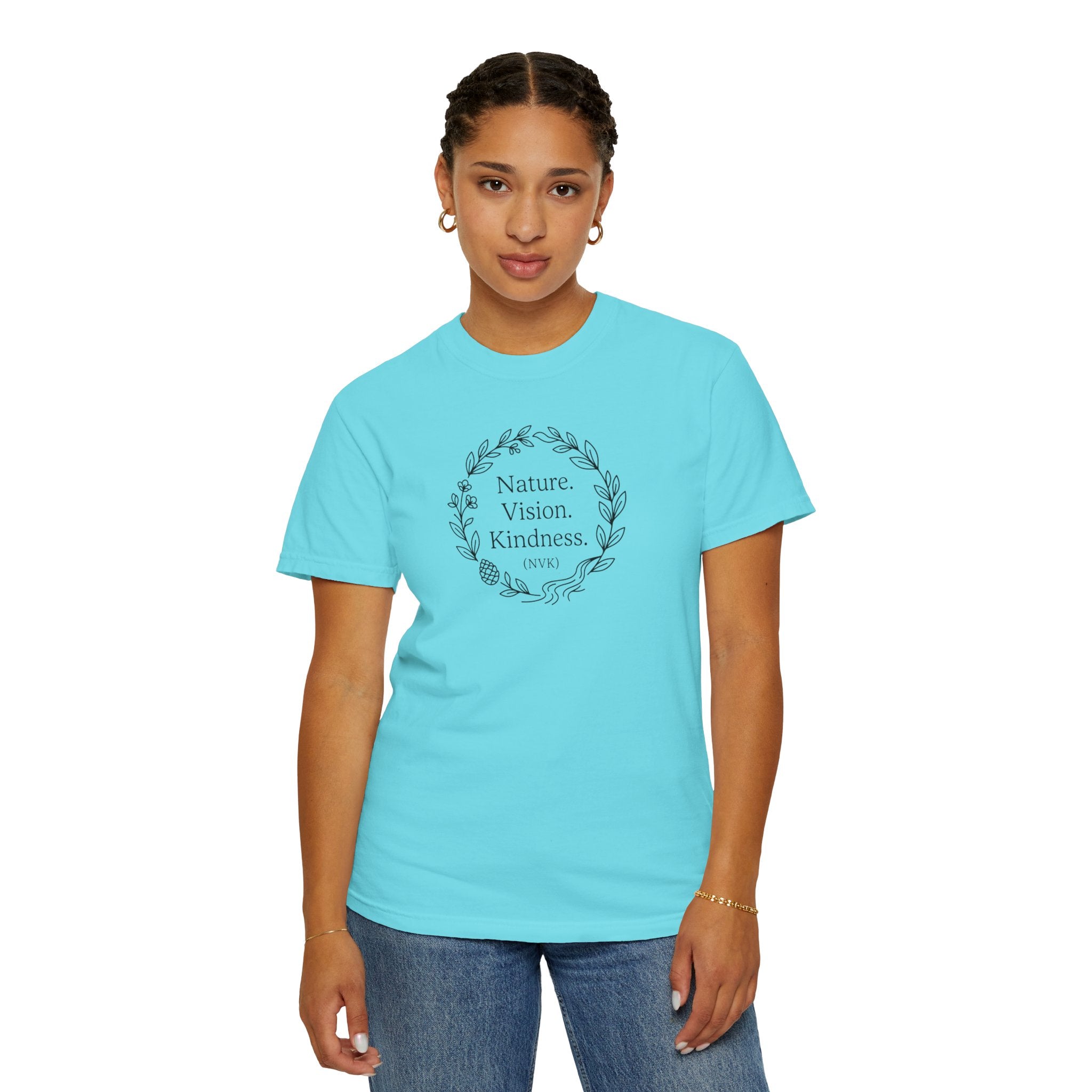 NVK NATURE VISION KINDNESS TEE™ — Floral Wreath Graphic