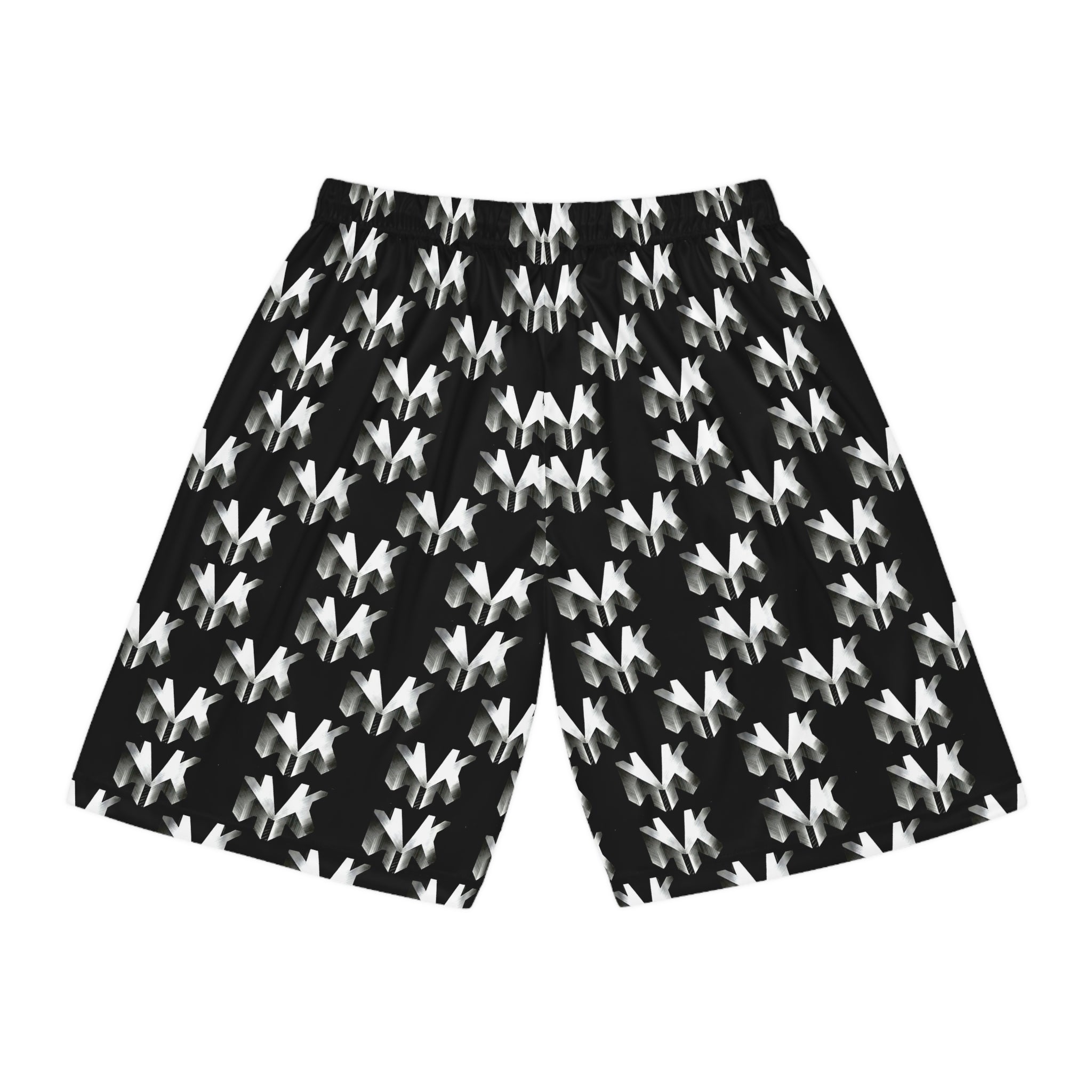 NVK ABSTRACT BASKETBALL SHORTS™ — Black/White AOP Athletic