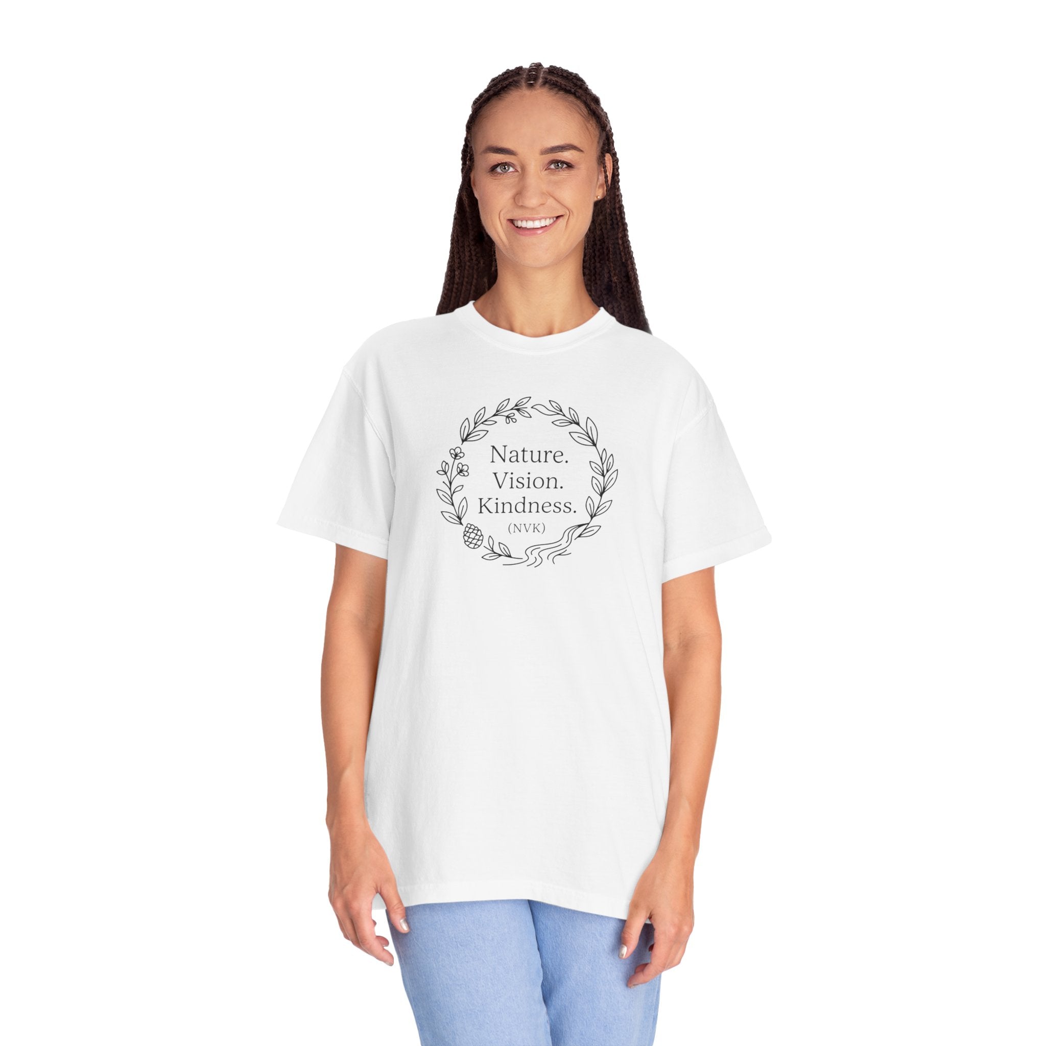 NVK NATURE VISION KINDNESS TEE™ — Floral Wreath Graphic