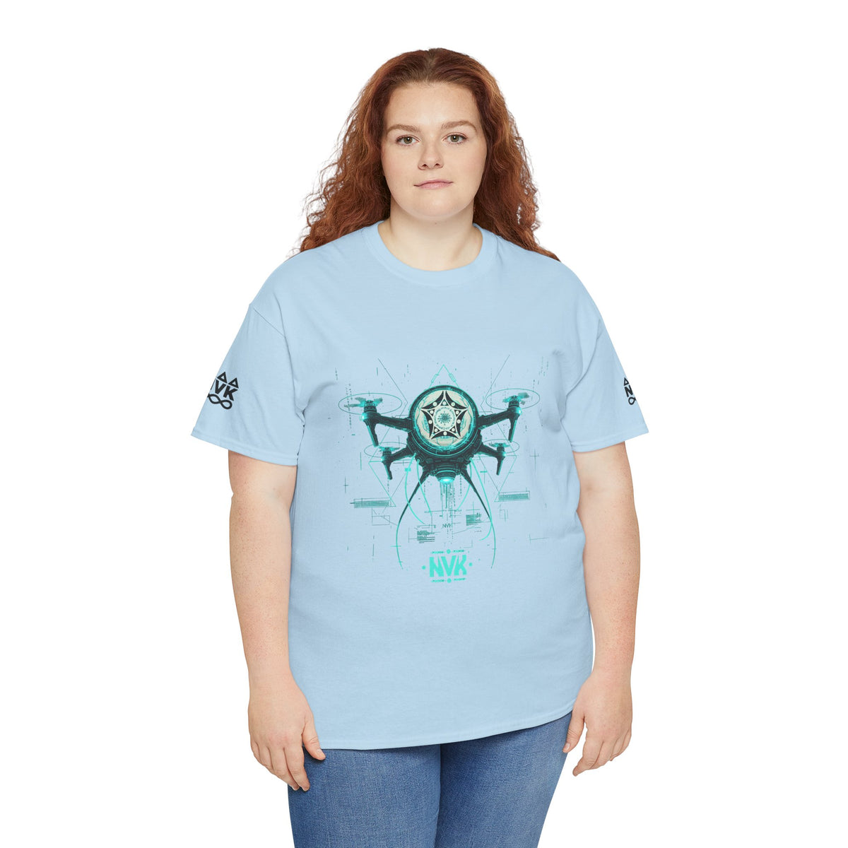 NVK ALIEN DRONE EMBLEM TEE™ — Futuristic Tech Graphic