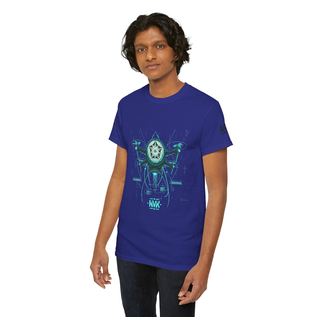 NVK ALIEN DRONE EMBLEM TEE™ — Futuristic Tech Graphic