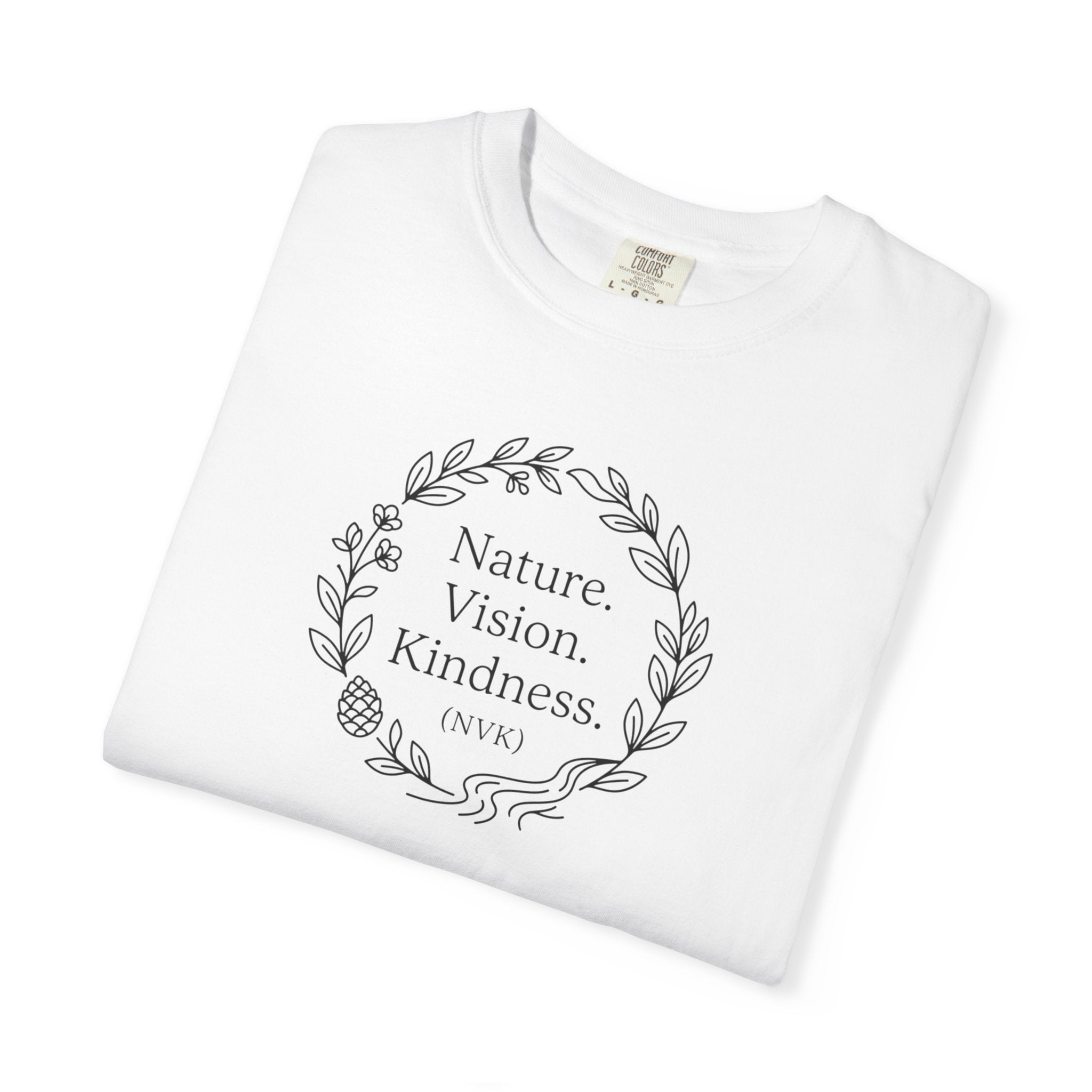 NVK NATURE VISION KINDNESS TEE™ — Floral Wreath Graphic