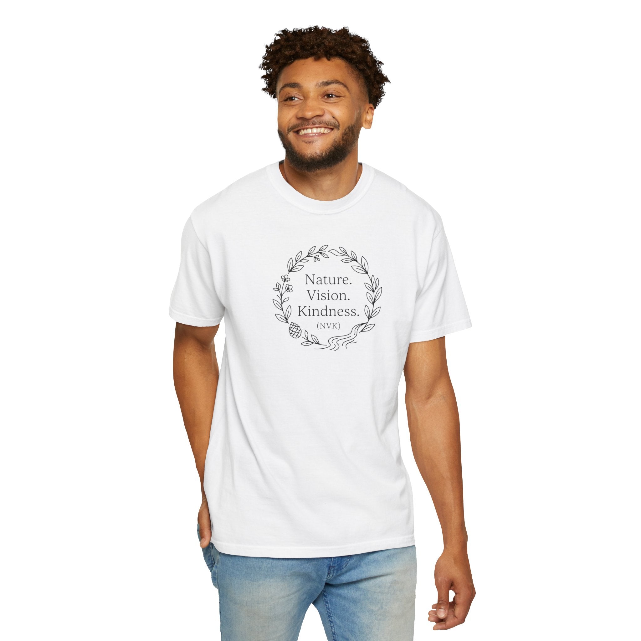 NVK NATURE VISION KINDNESS TEE™ — Floral Wreath Graphic