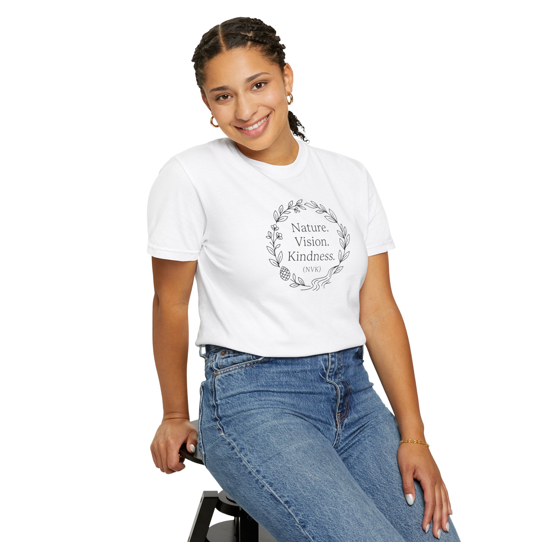 NVK NATURE VISION KINDNESS TEE™ — Floral Wreath Graphic