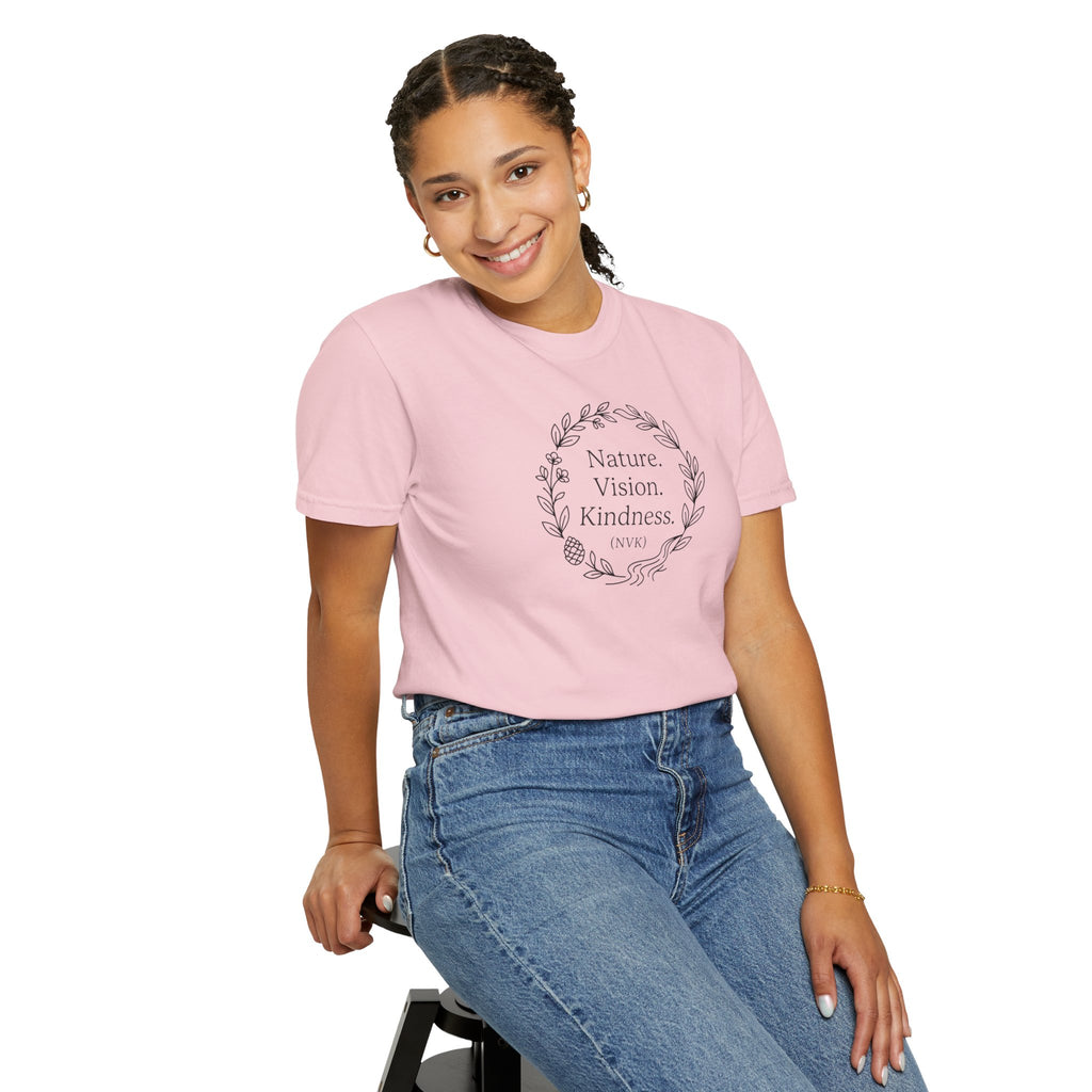 NVK NATURE VISION KINDNESS TEE™ — Floral Wreath Graphic