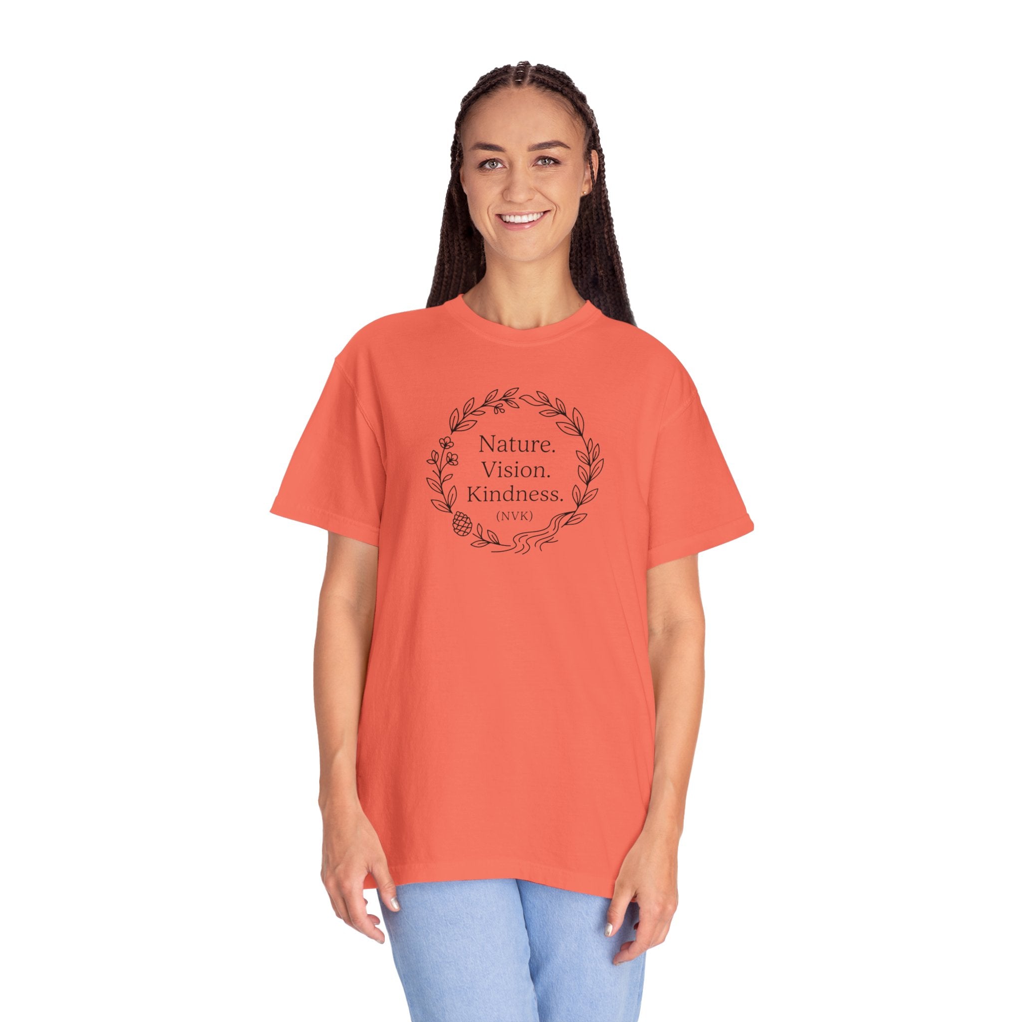 NVK NATURE VISION KINDNESS TEE™ — Floral Wreath Graphic