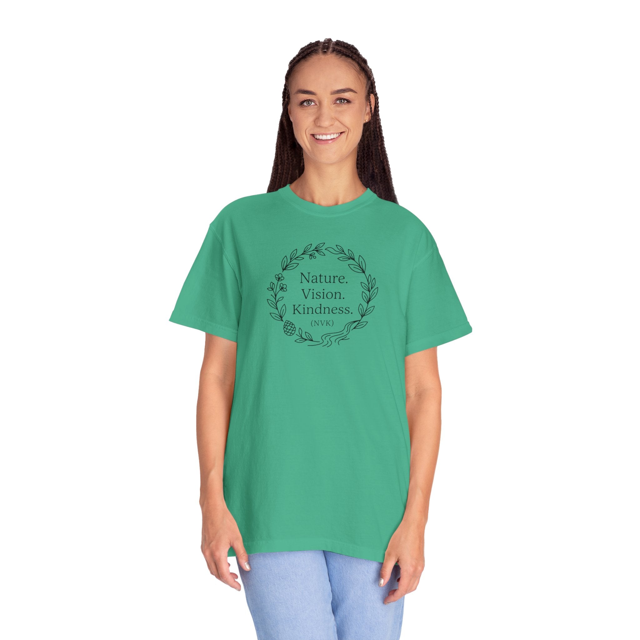 NVK NATURE VISION KINDNESS TEE™ — Floral Wreath Graphic