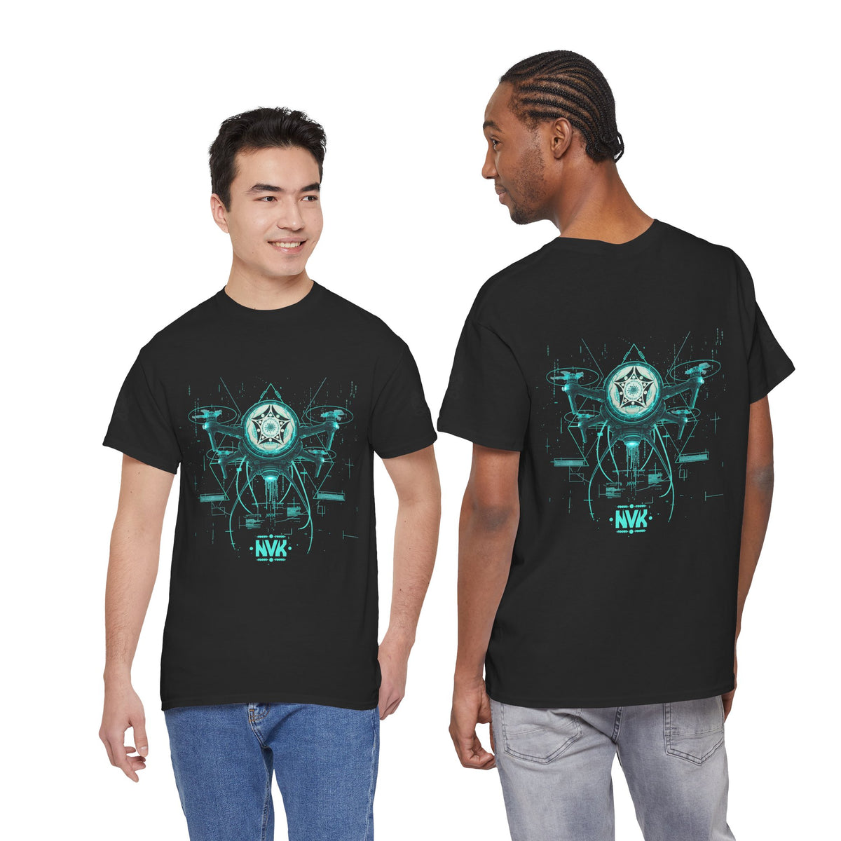 NVK ALIEN DRONE EMBLEM TEE™ — Futuristic Tech Graphic