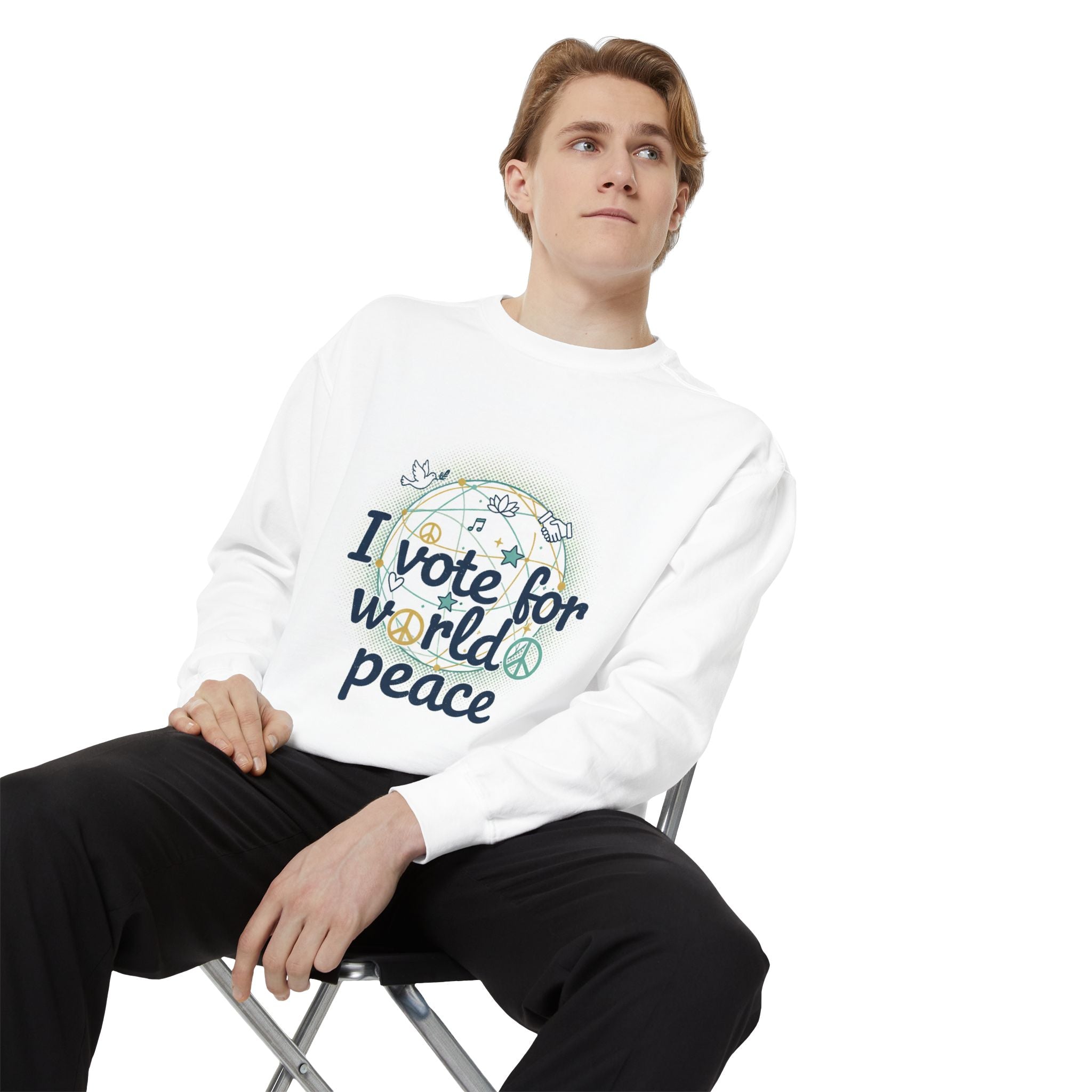NVK WORLD PEACE SWEATSHIRT™ — Embroidered Unisex Crewneck