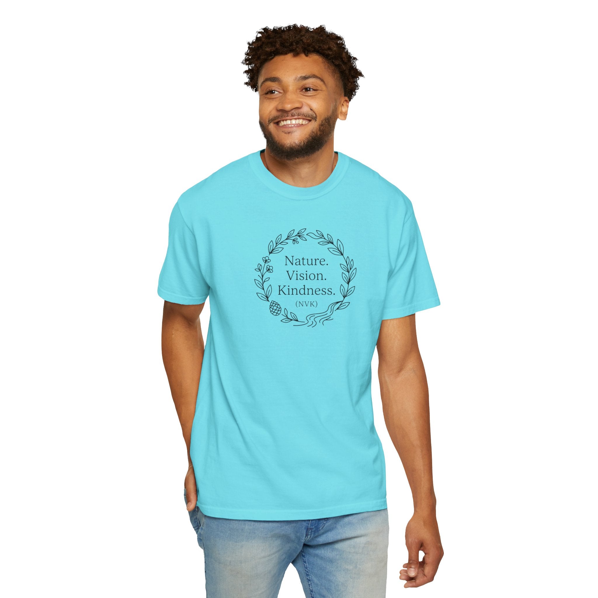 NVK NATURE VISION KINDNESS TEE™ — Floral Wreath Graphic