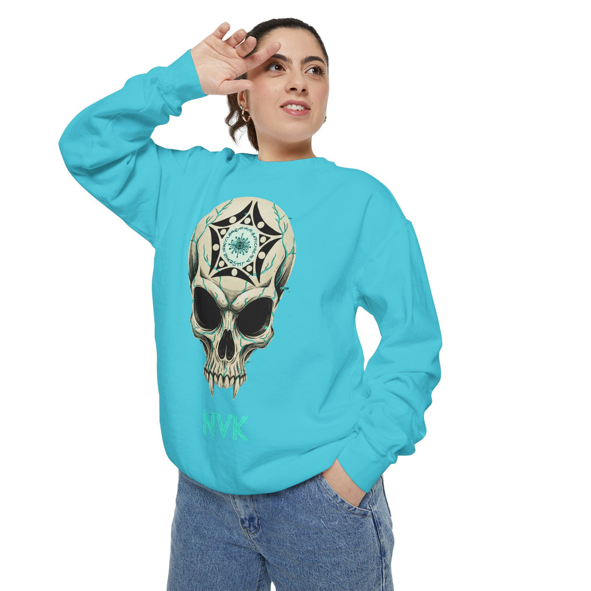 NVK BUGA SPHERE SKULL SWEATSHIRT™ — Graphic Crewneck