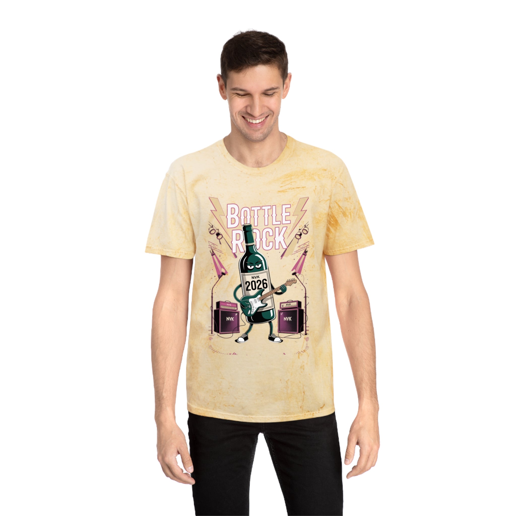 NVK BOTTLE ROCK TEE™ — Vintage Tie-Dye Graphic
