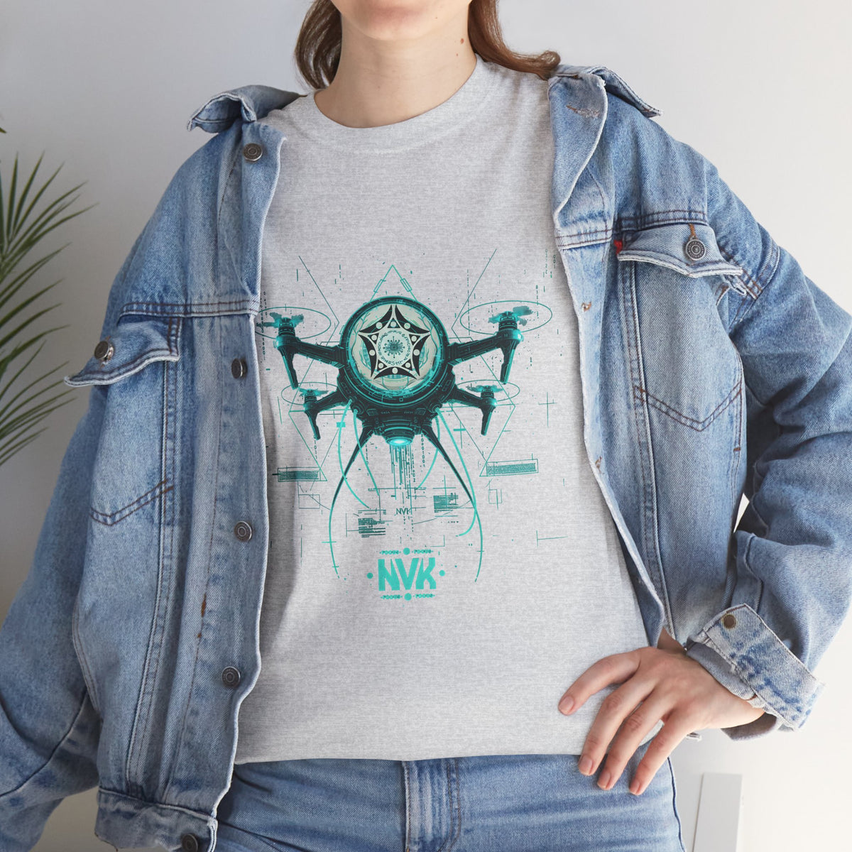 NVK ALIEN DRONE EMBLEM TEE™ — Futuristic Tech Graphic