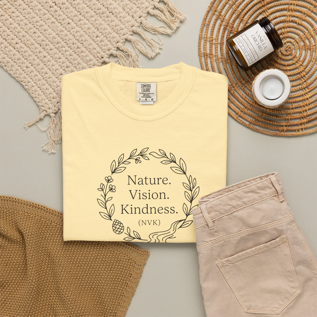 NVK NATURE VISION KINDNESS TEE™ — Floral Wreath Graphic