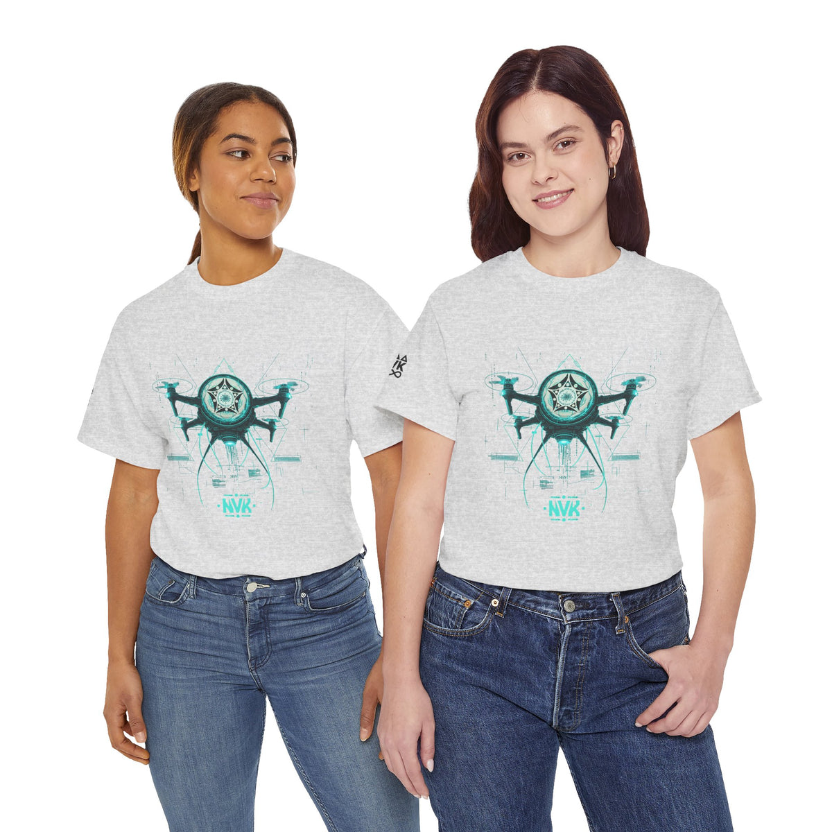 NVK ALIEN DRONE EMBLEM TEE™ — Futuristic Tech Graphic
