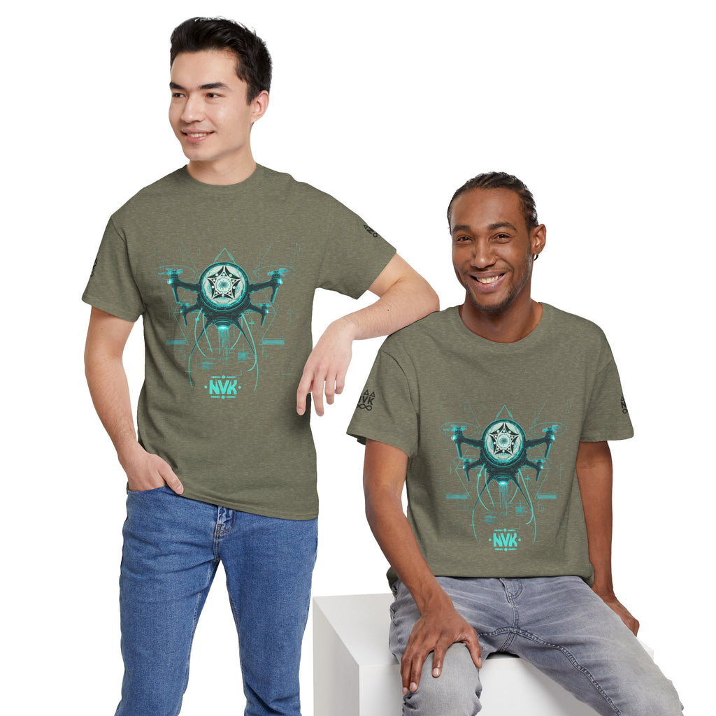 NVK ALIEN DRONE EMBLEM TEE™ — Futuristic Tech Graphic